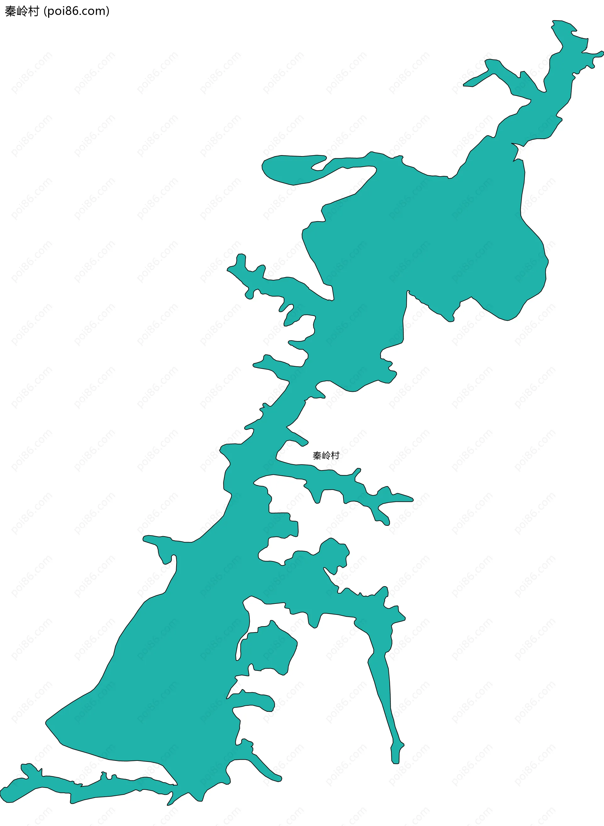 秦岭村边界地图