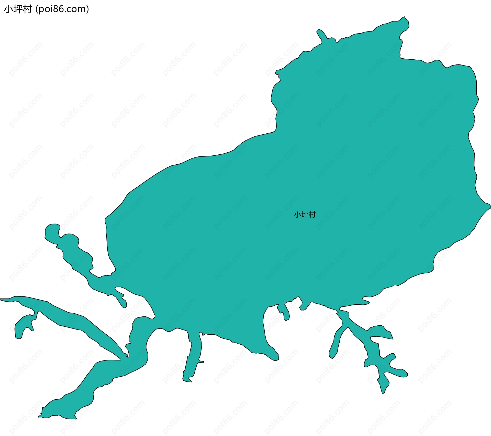 小坪村边界地图