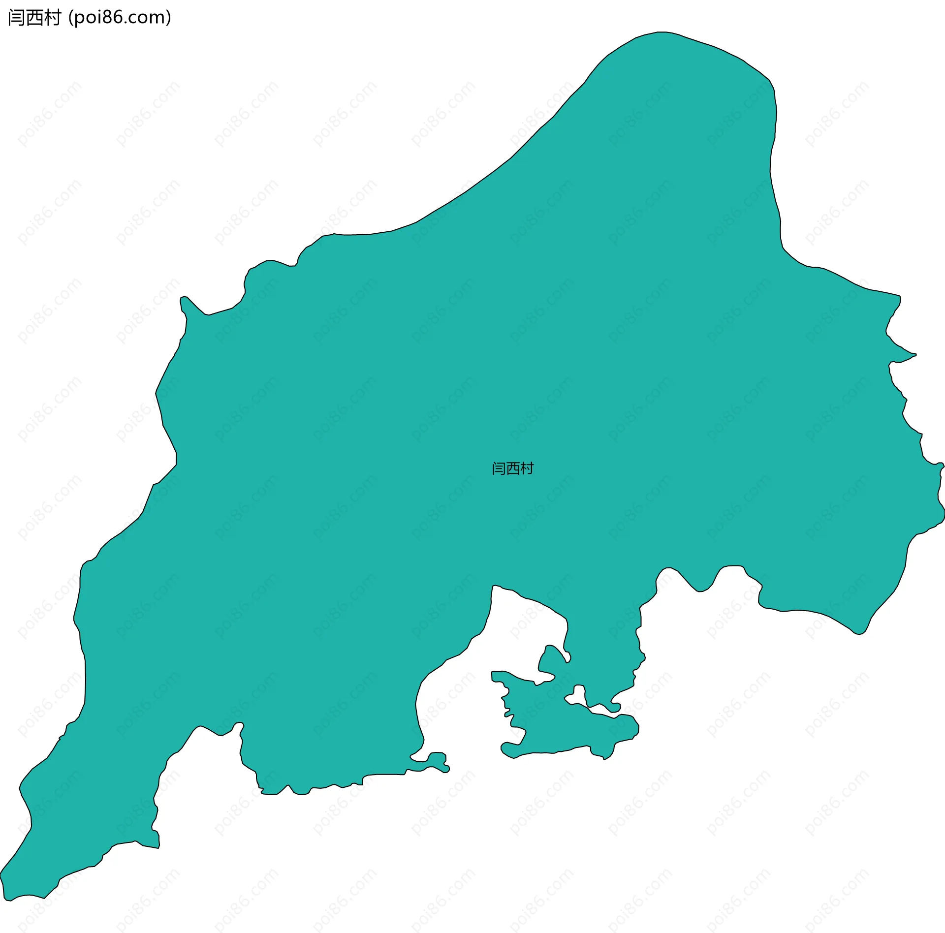 闫西村边界地图