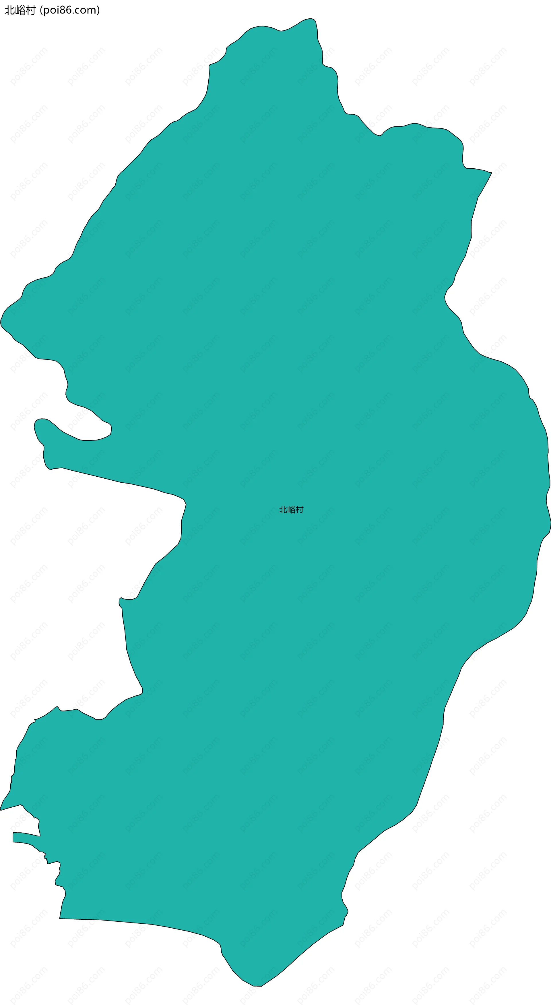 北峪村边界地图