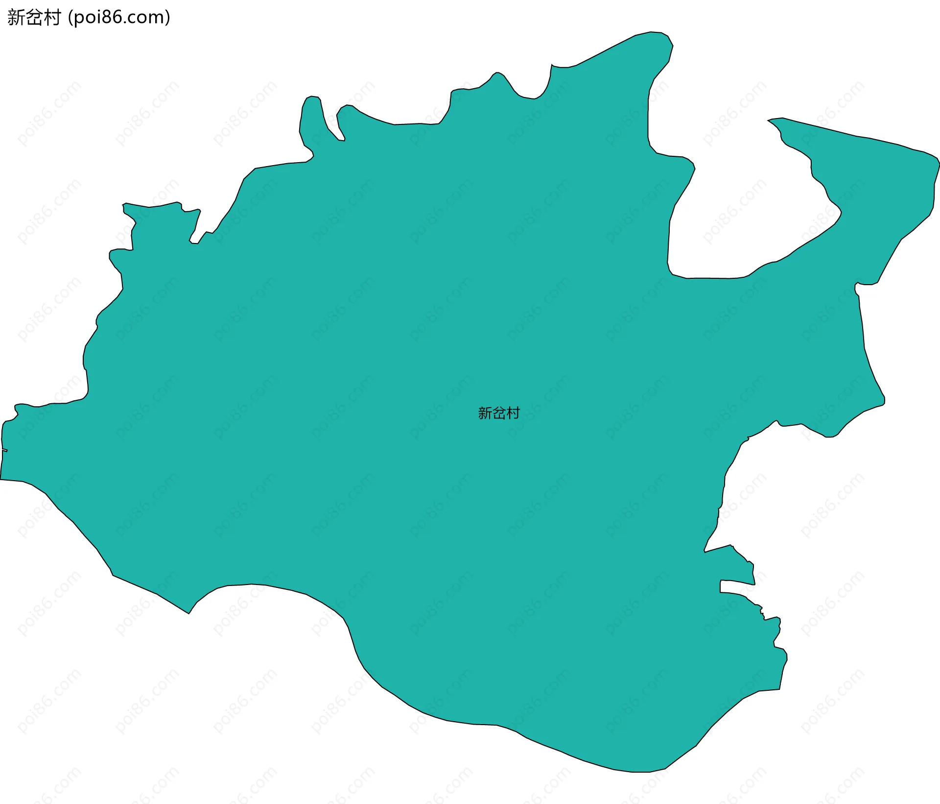 新岔村边界地图