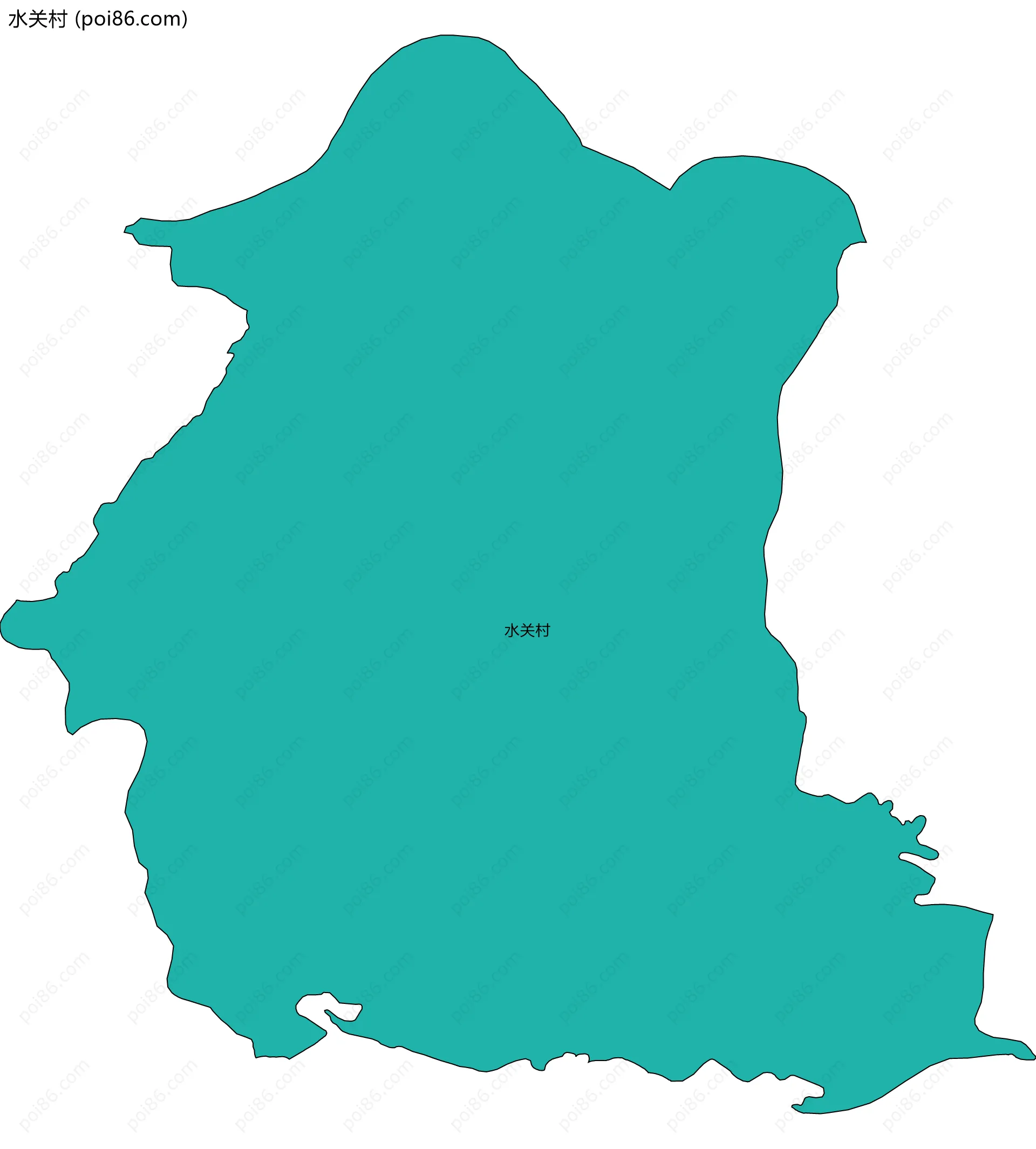 水关村边界地图