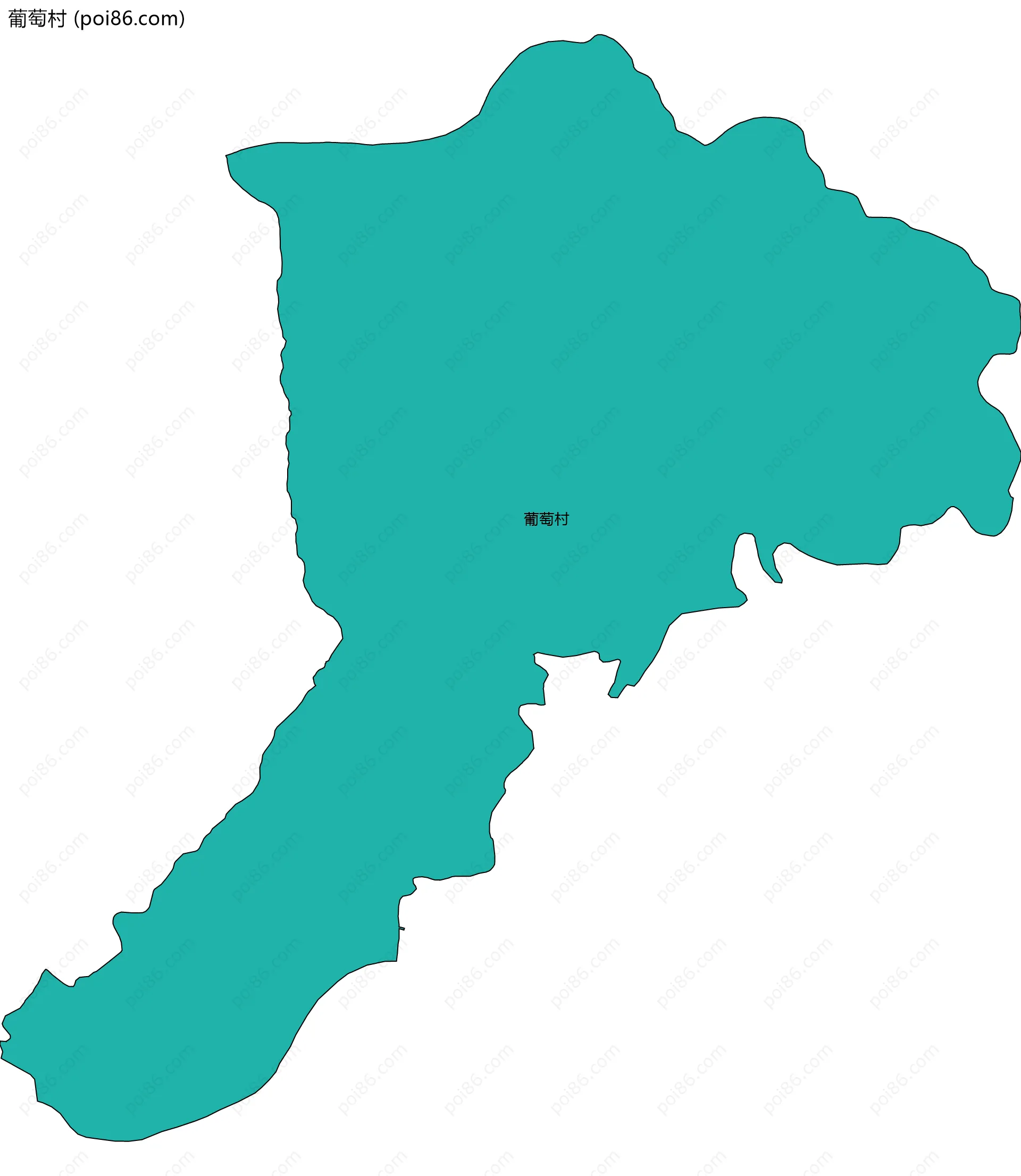 葡萄村边界地图