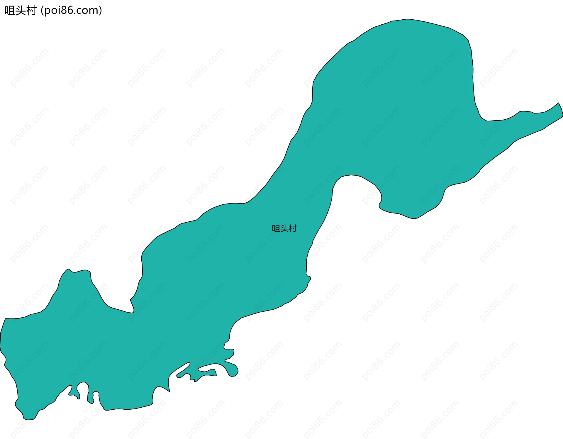 咀头村边界地图