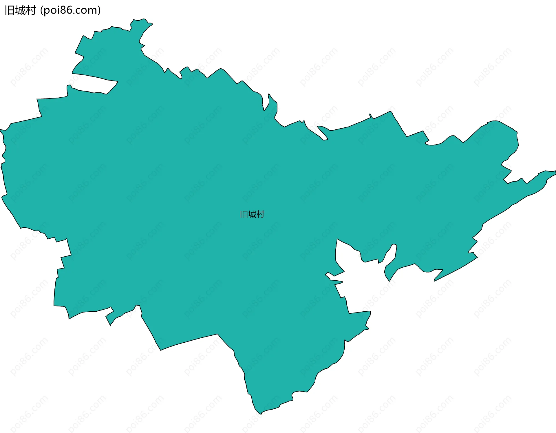 旧城村边界地图