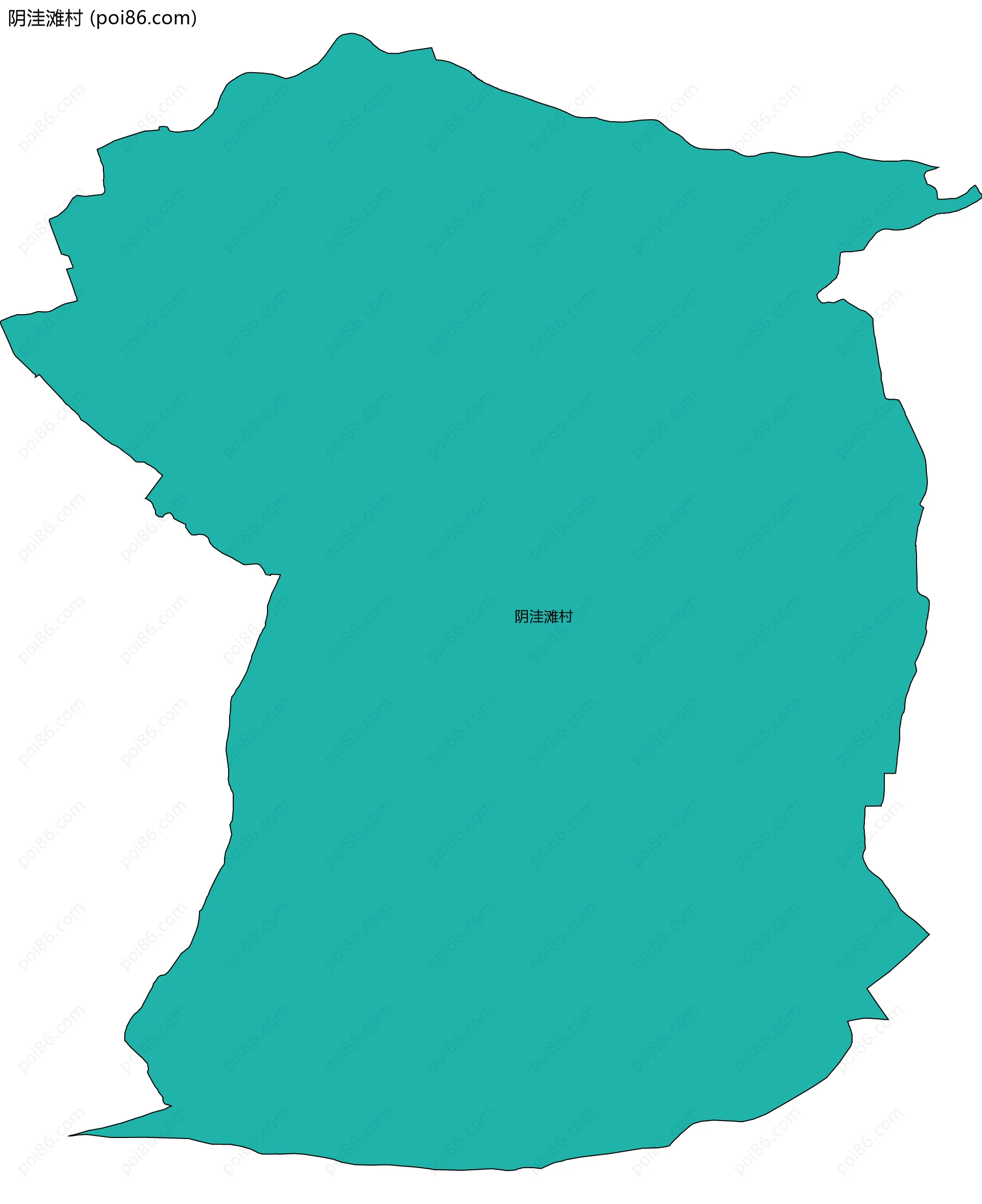 阴洼滩村边界地图