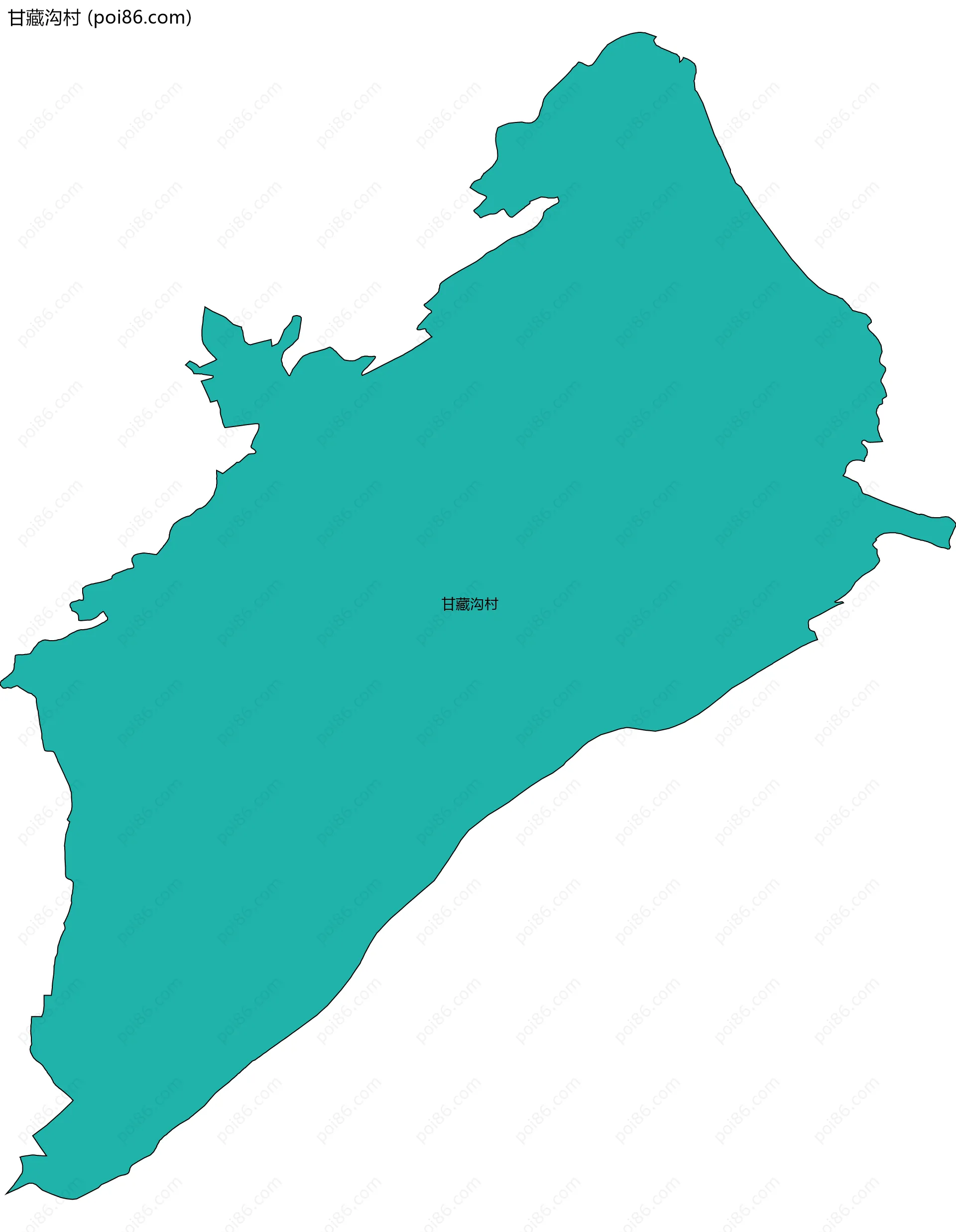 甘藏沟村边界地图