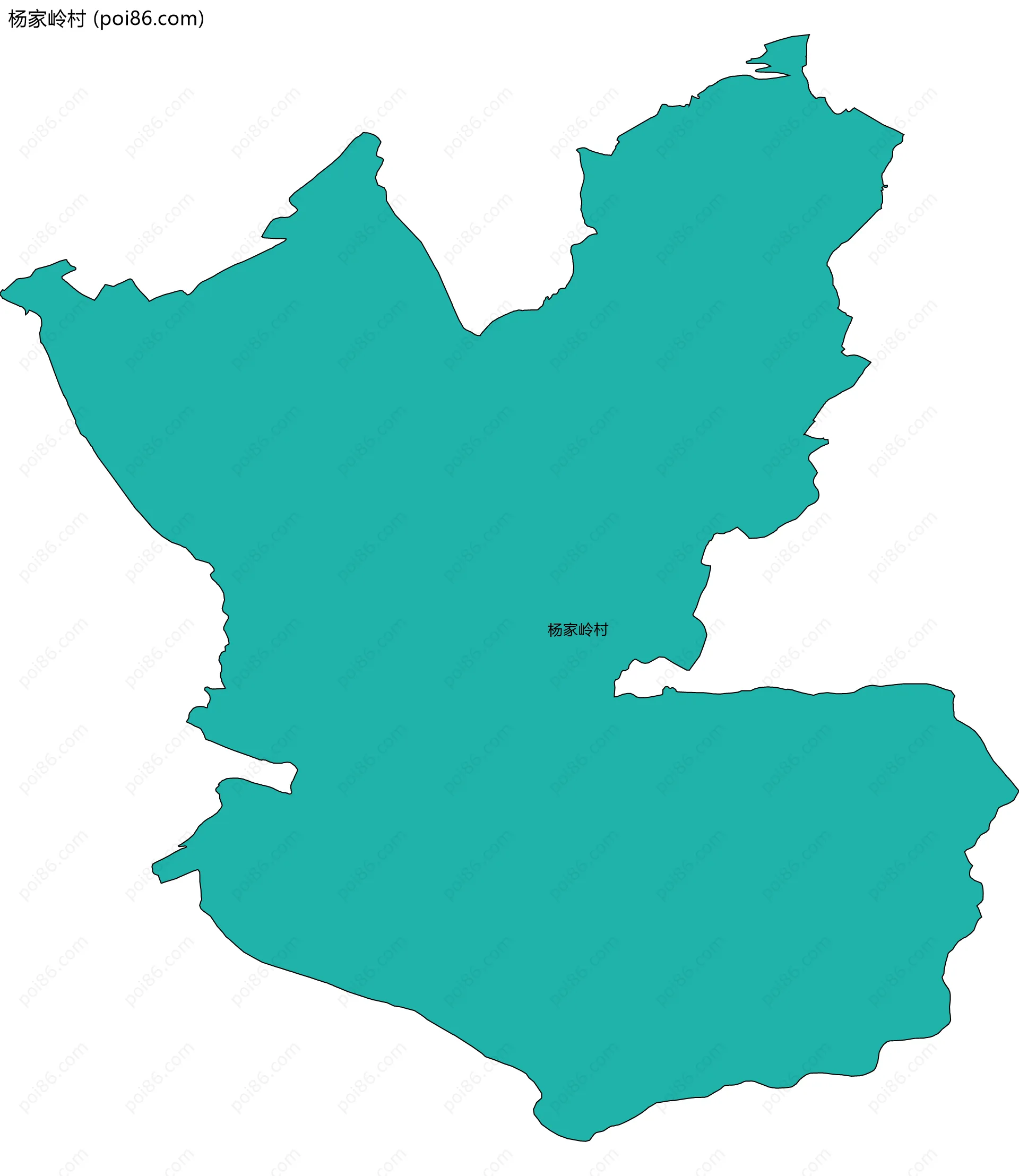 杨家岭村边界地图