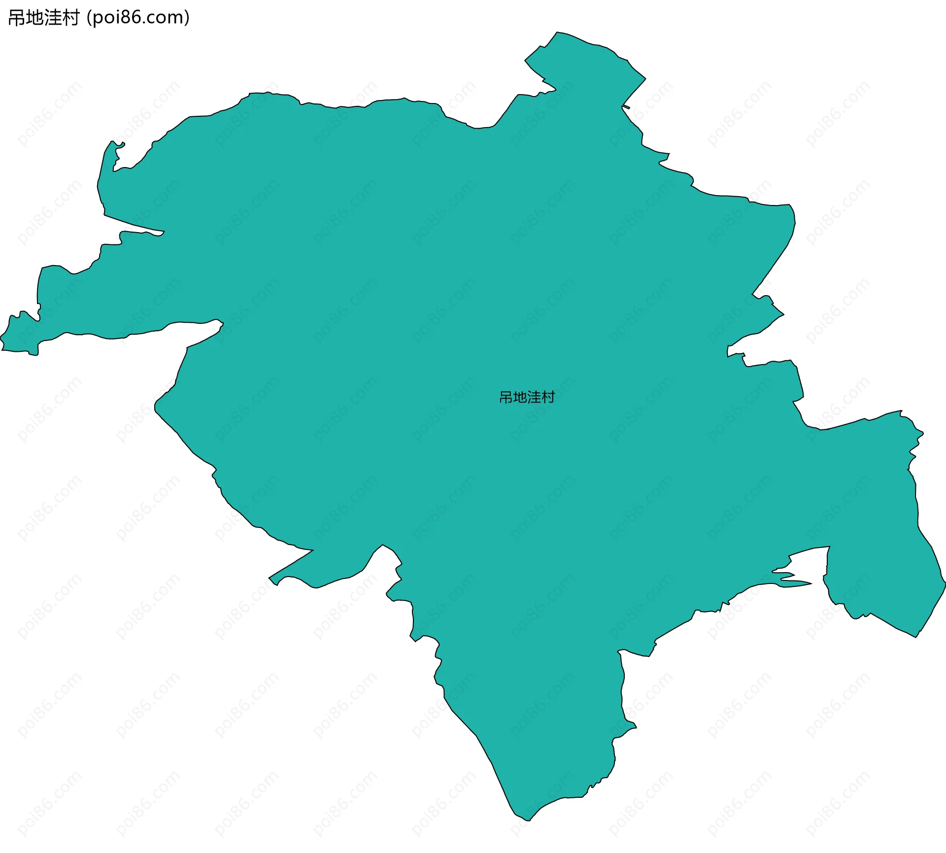 吊地洼村边界地图