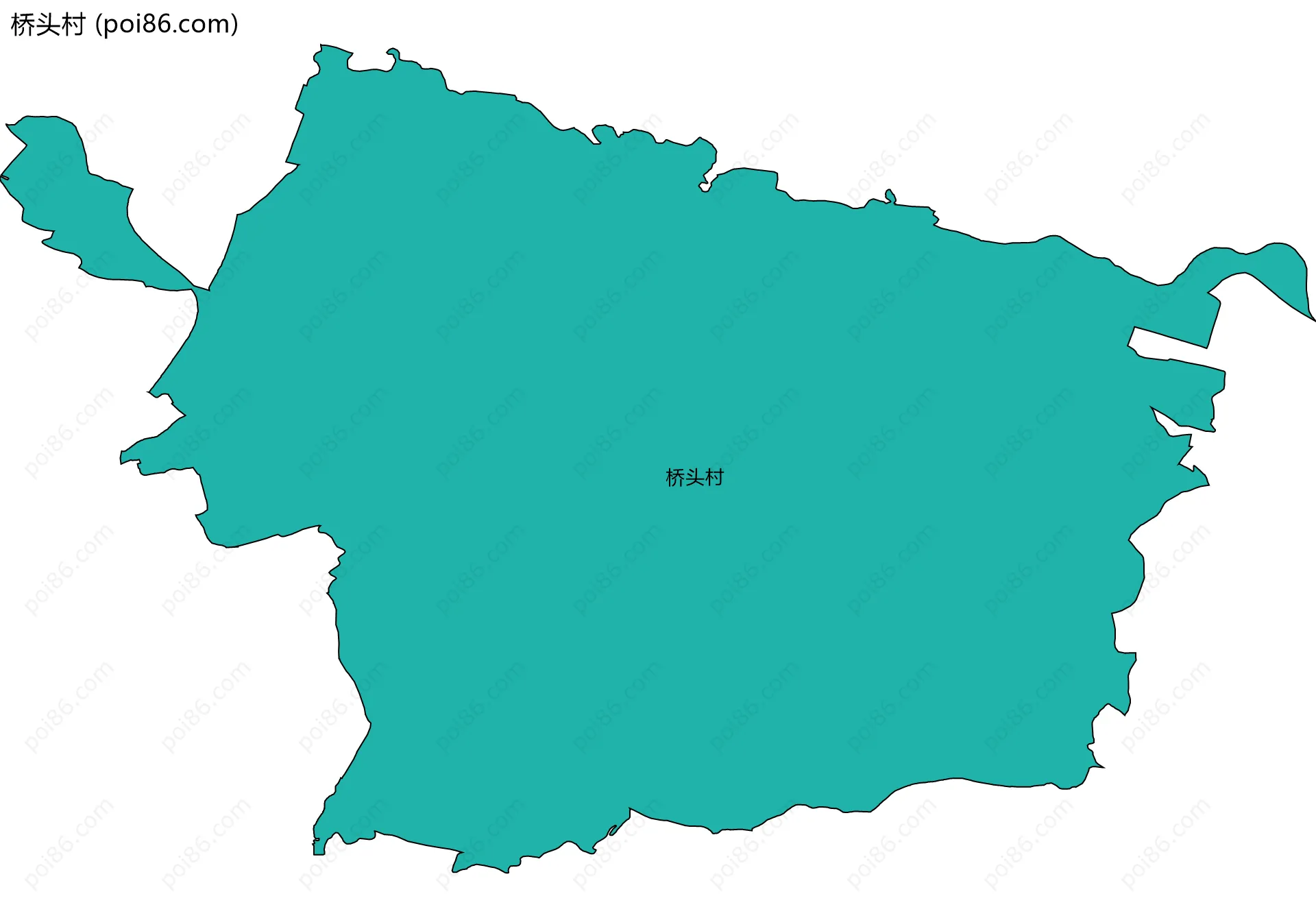 桥头村边界地图