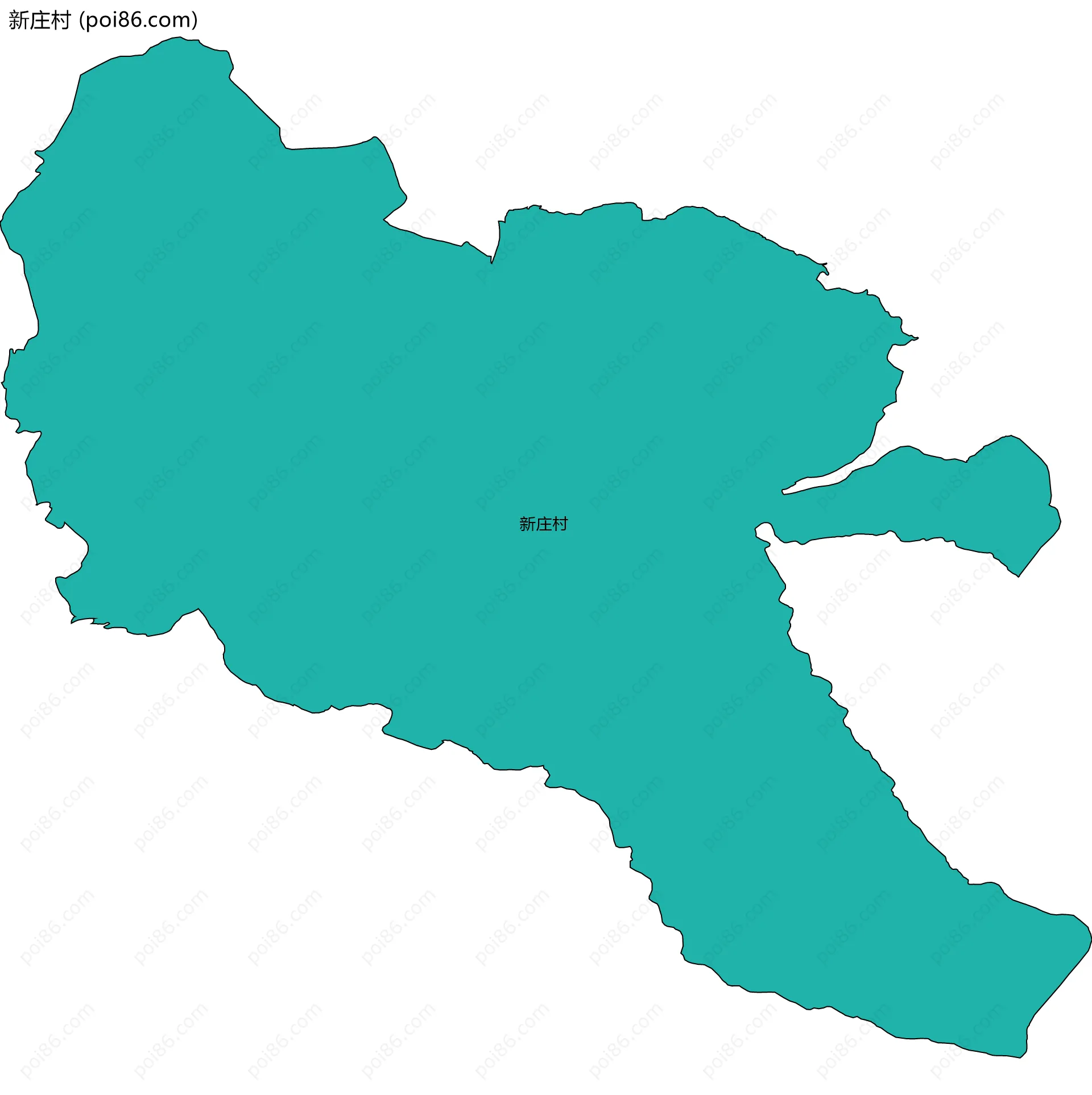 新庄村边界地图