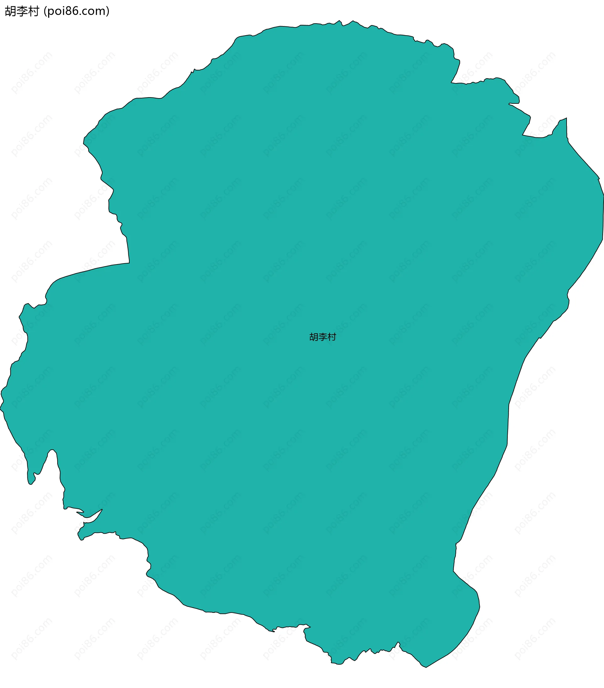 胡李村边界地图