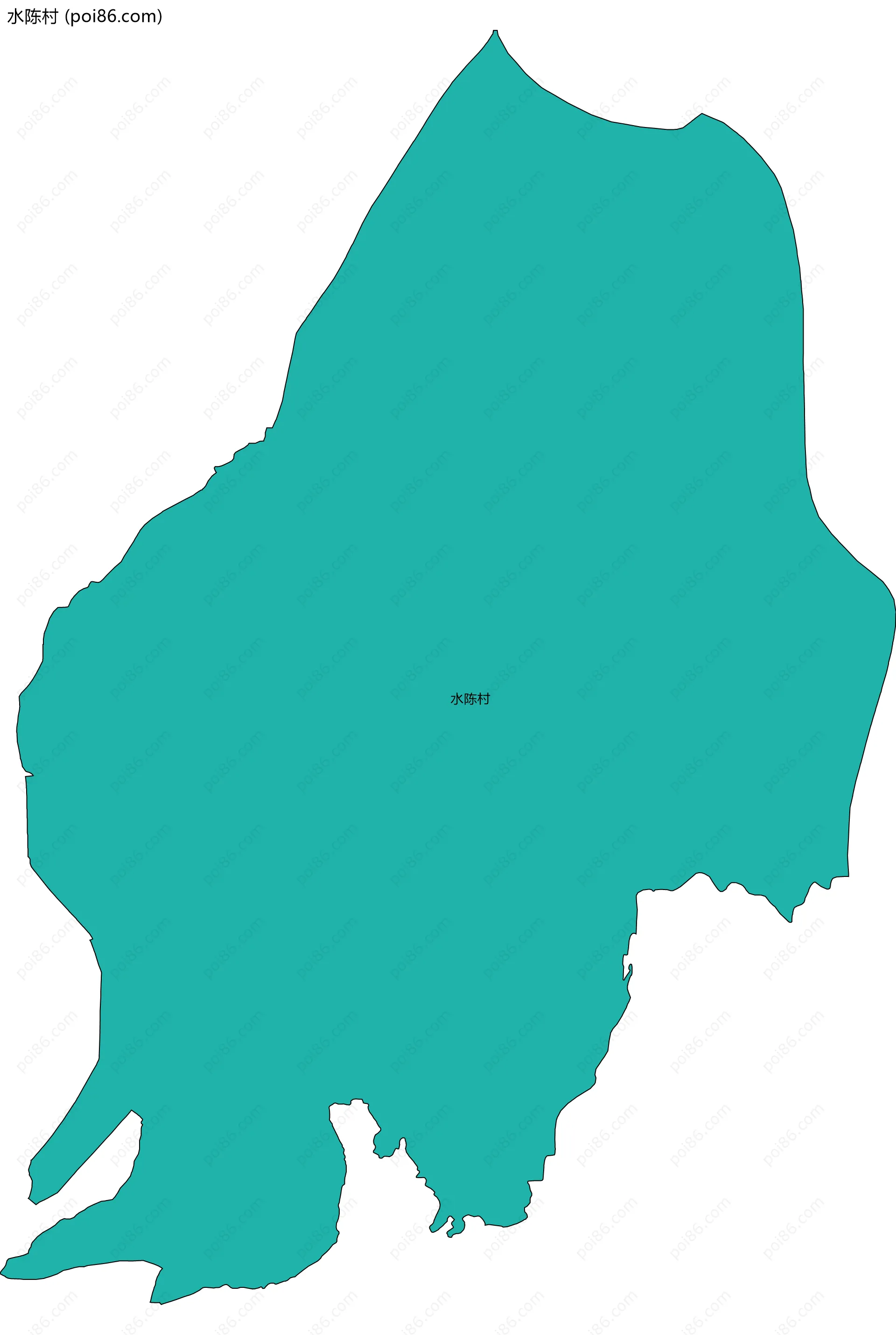 水陈村边界地图