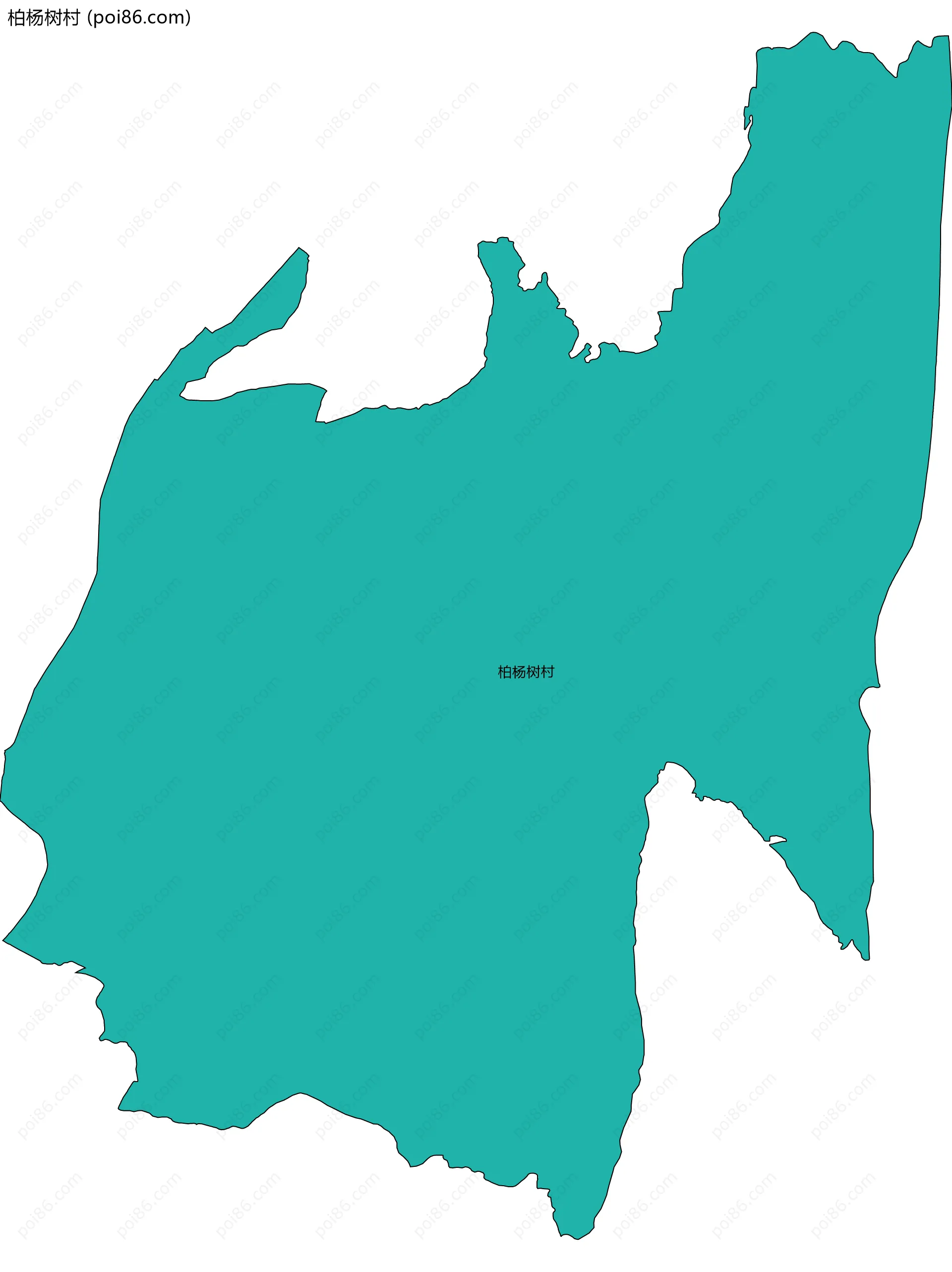 柏杨树村边界地图