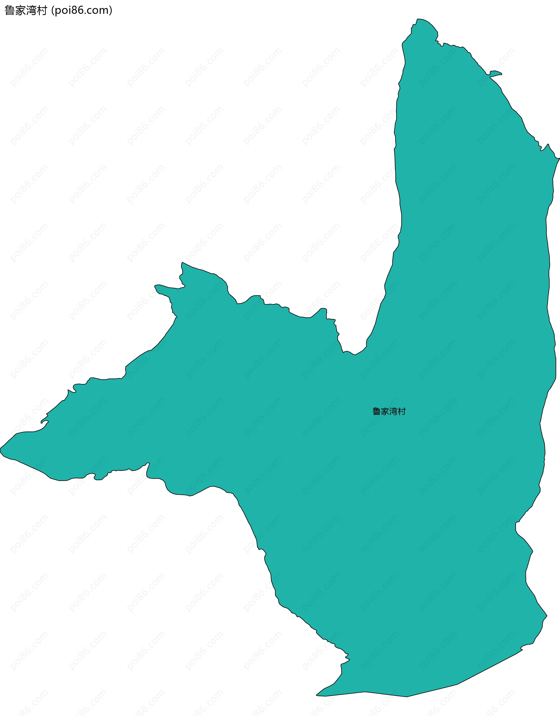 鲁家湾村边界地图