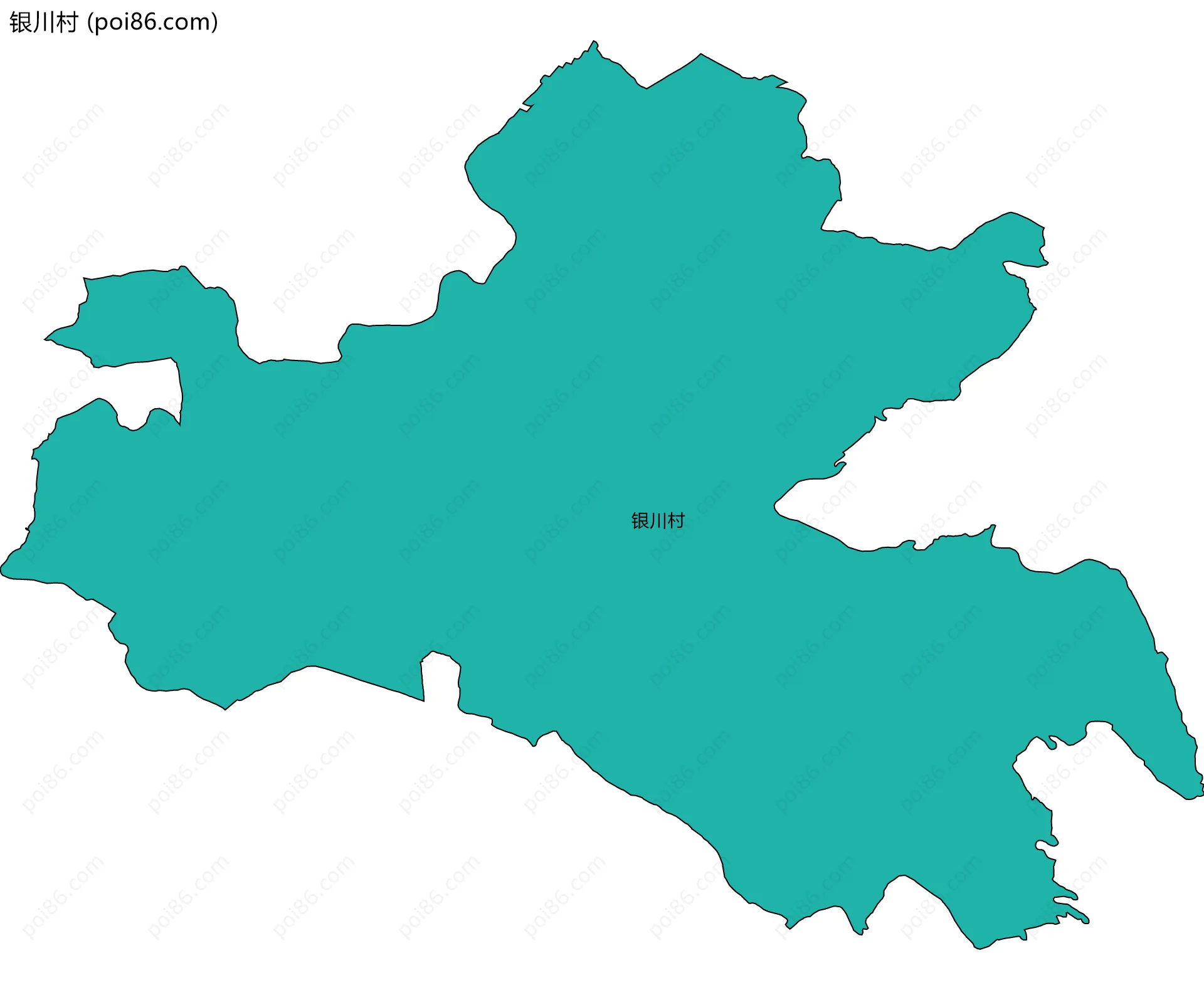 银川村边界地图