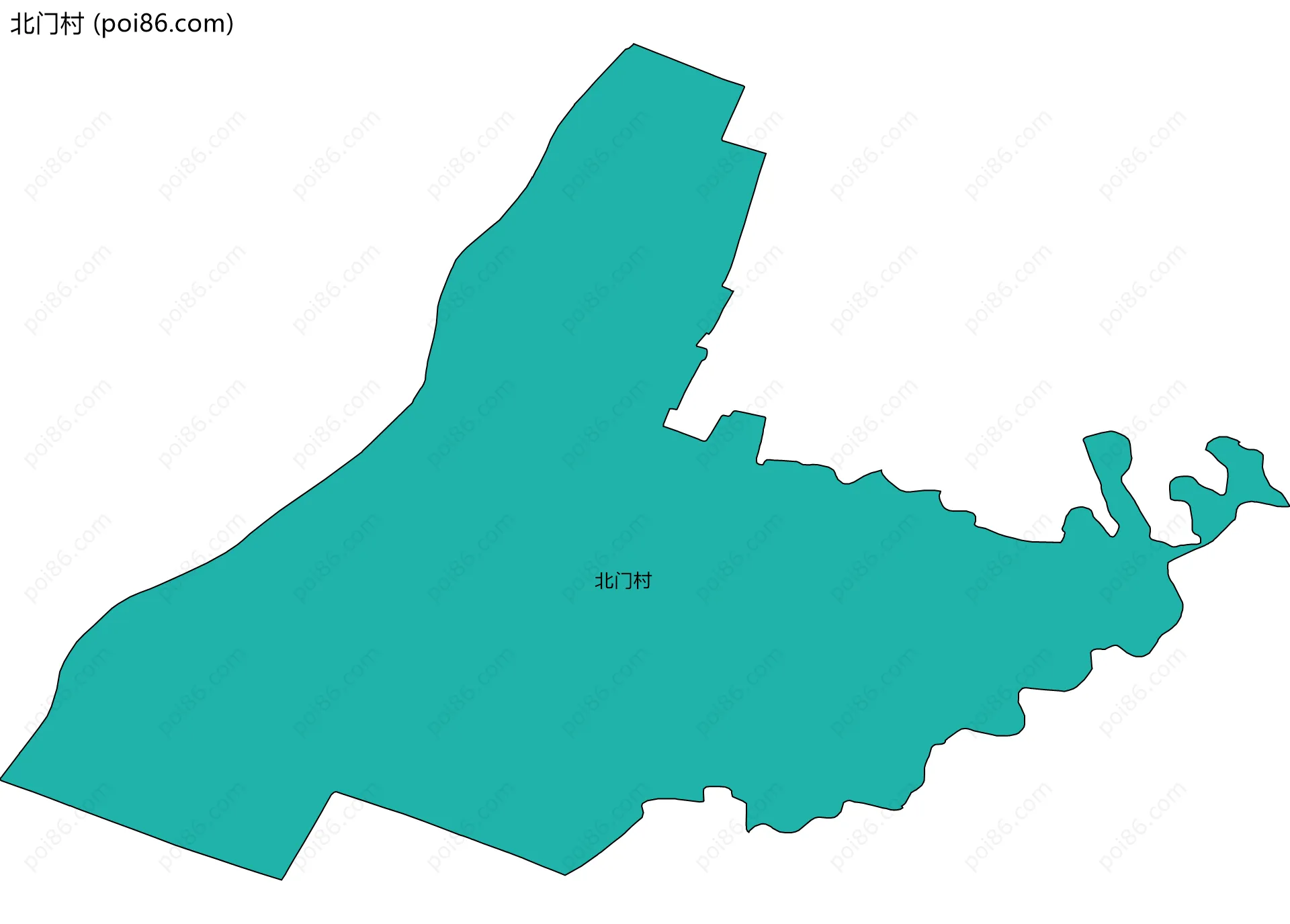 北门村边界地图