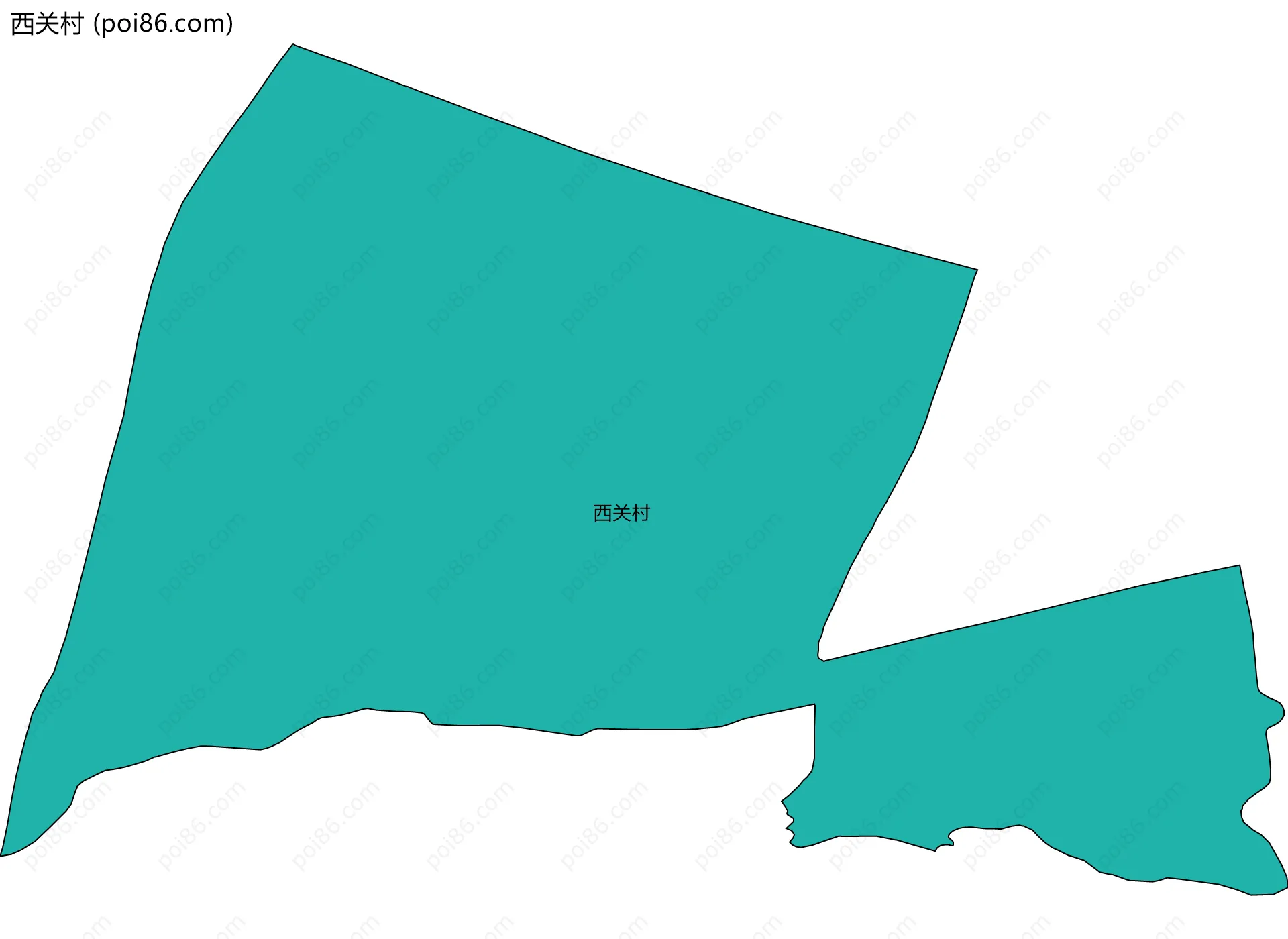 西关村边界地图