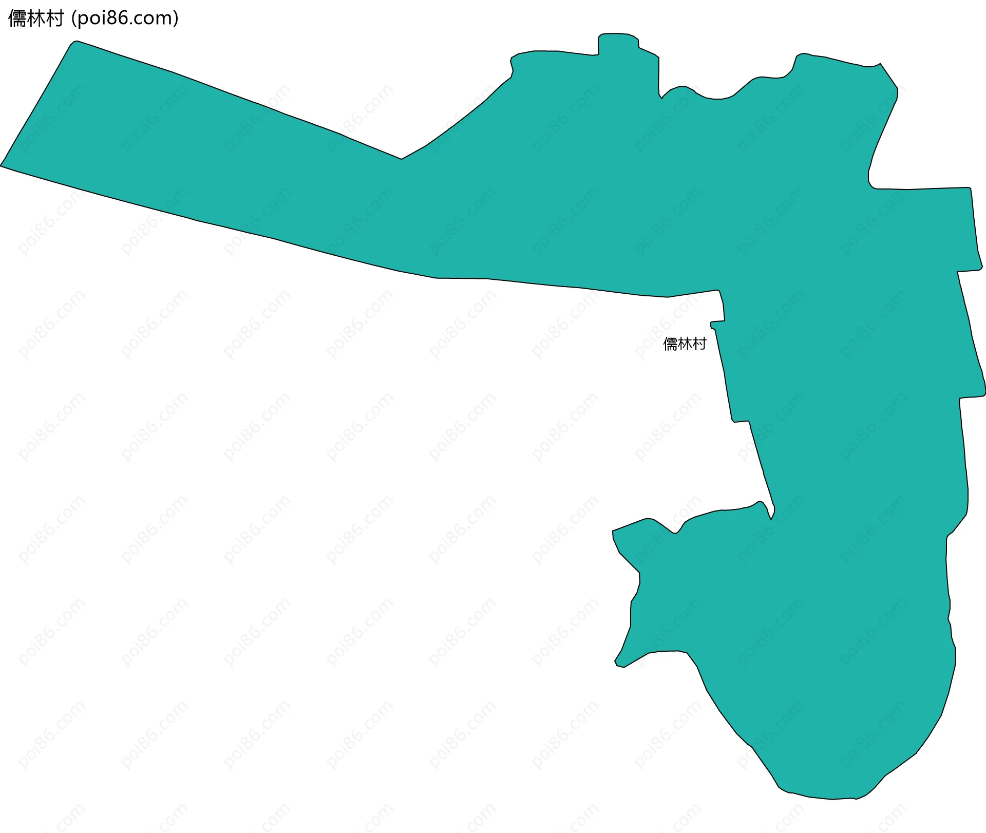 儒林村边界地图