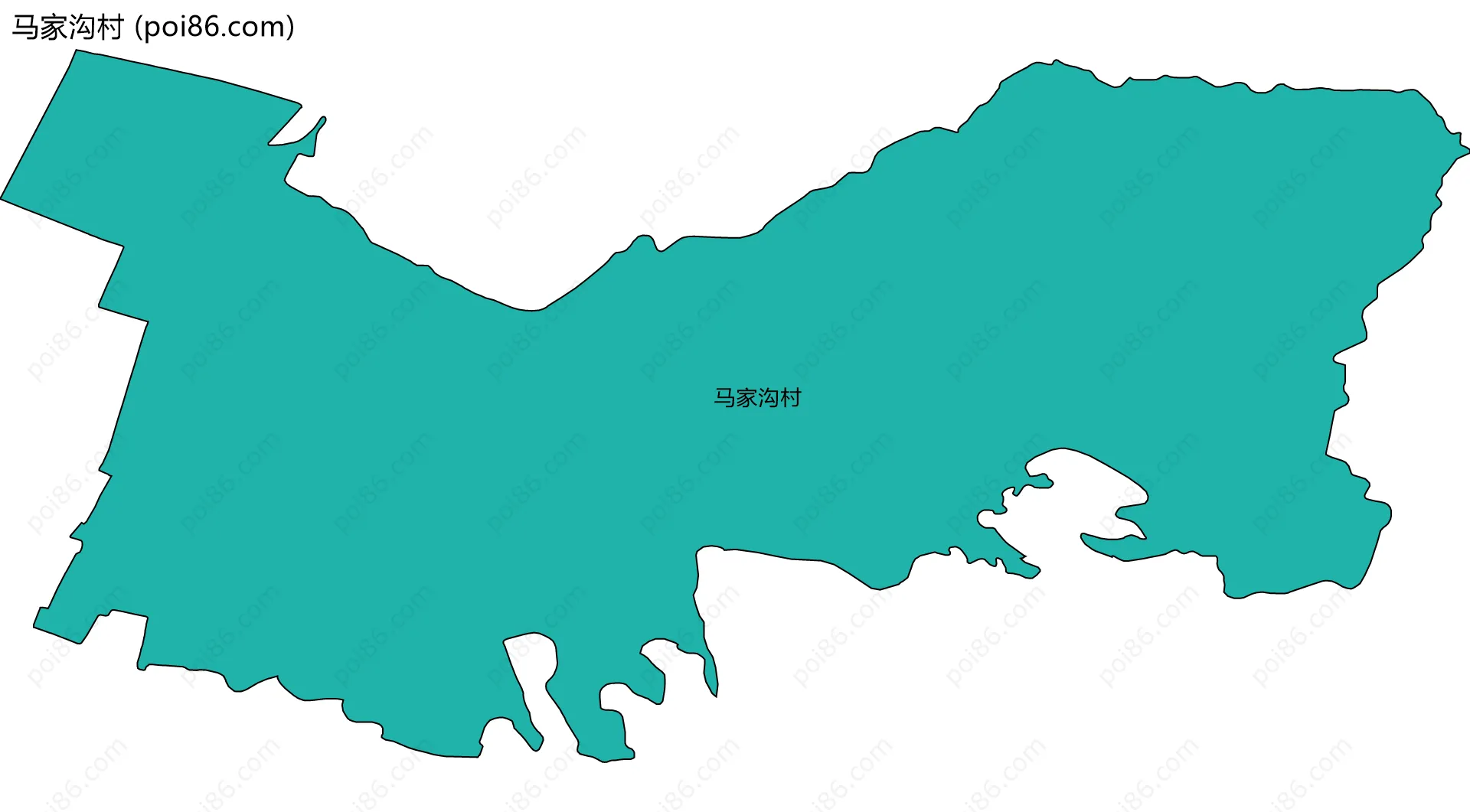 马家沟村边界地图