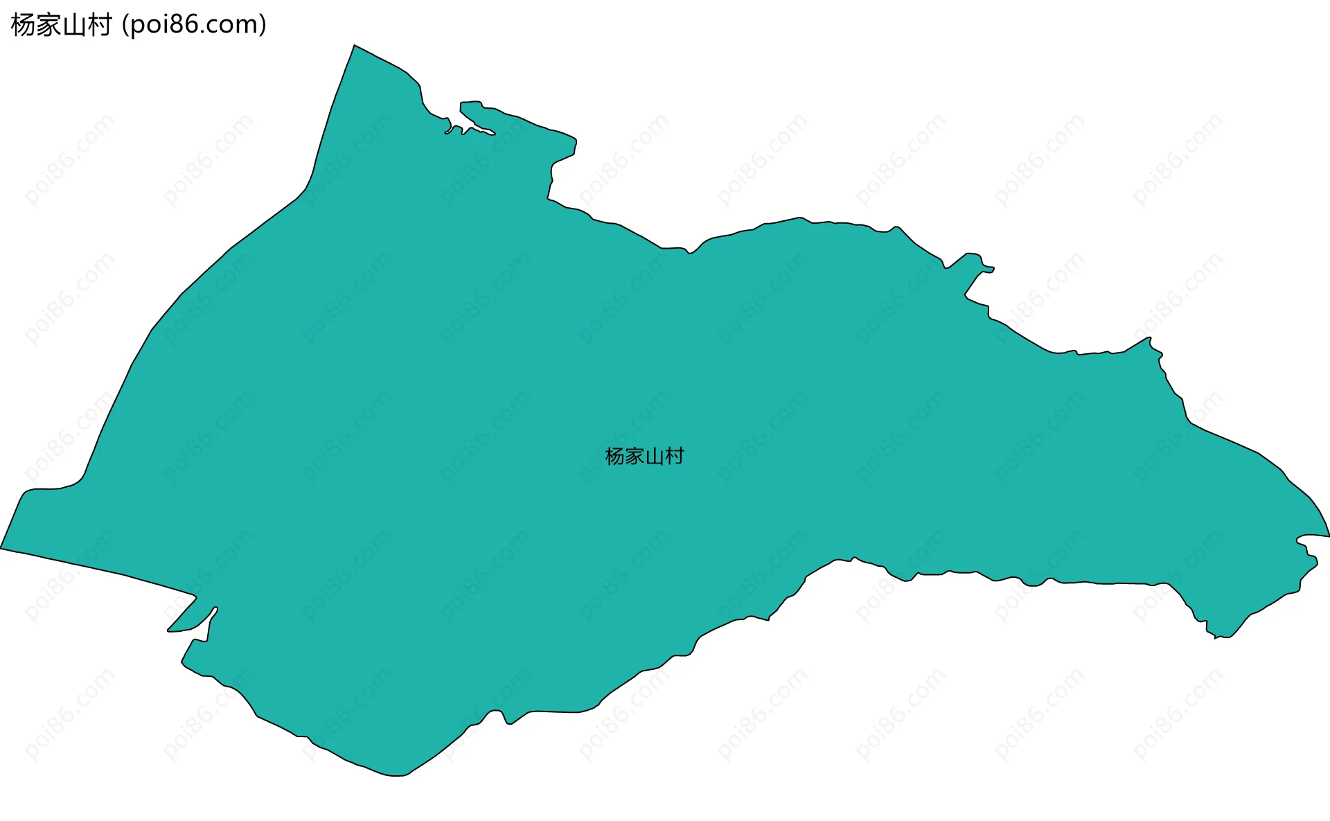 杨家山村边界地图