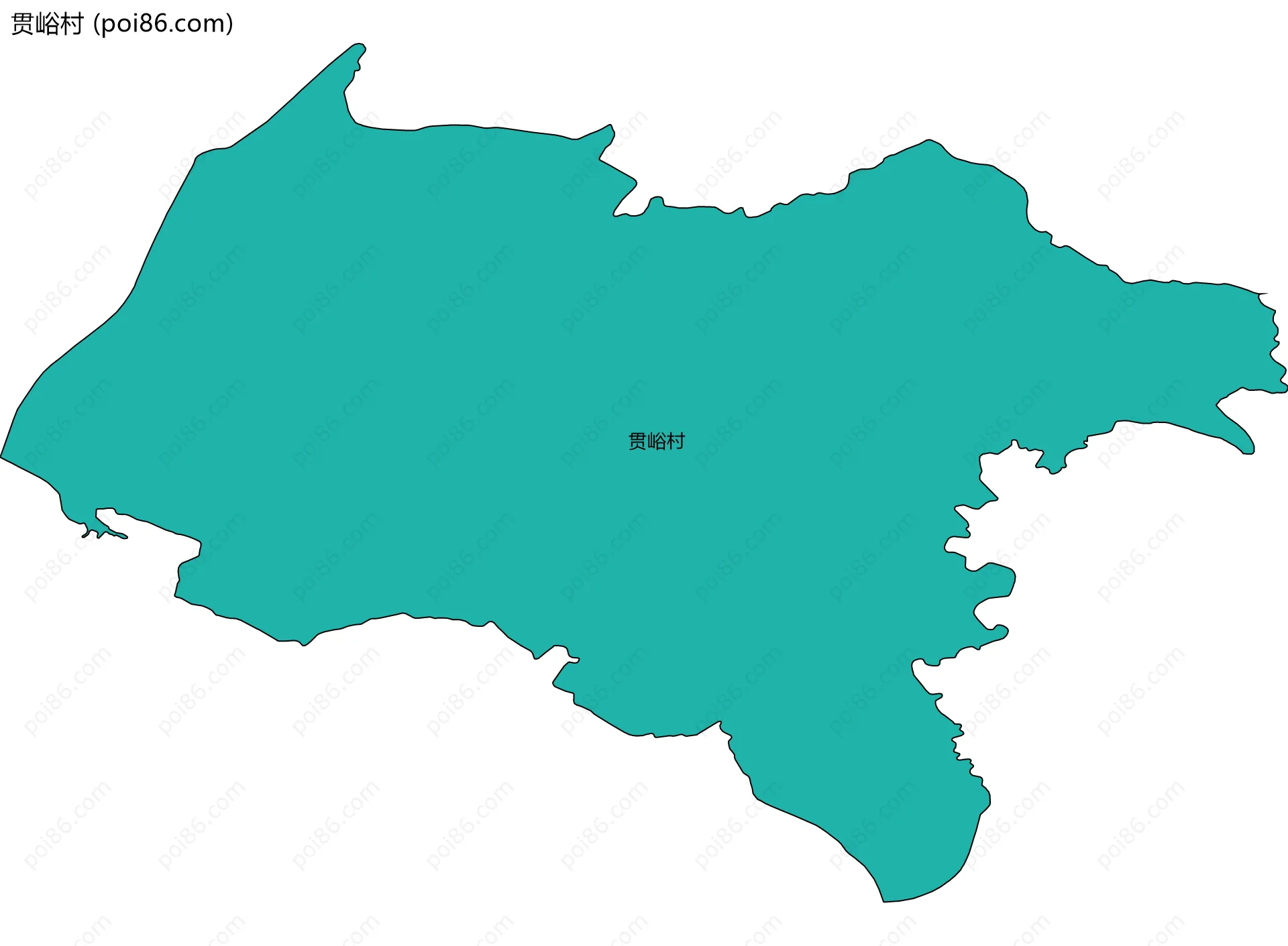 贯峪村边界地图