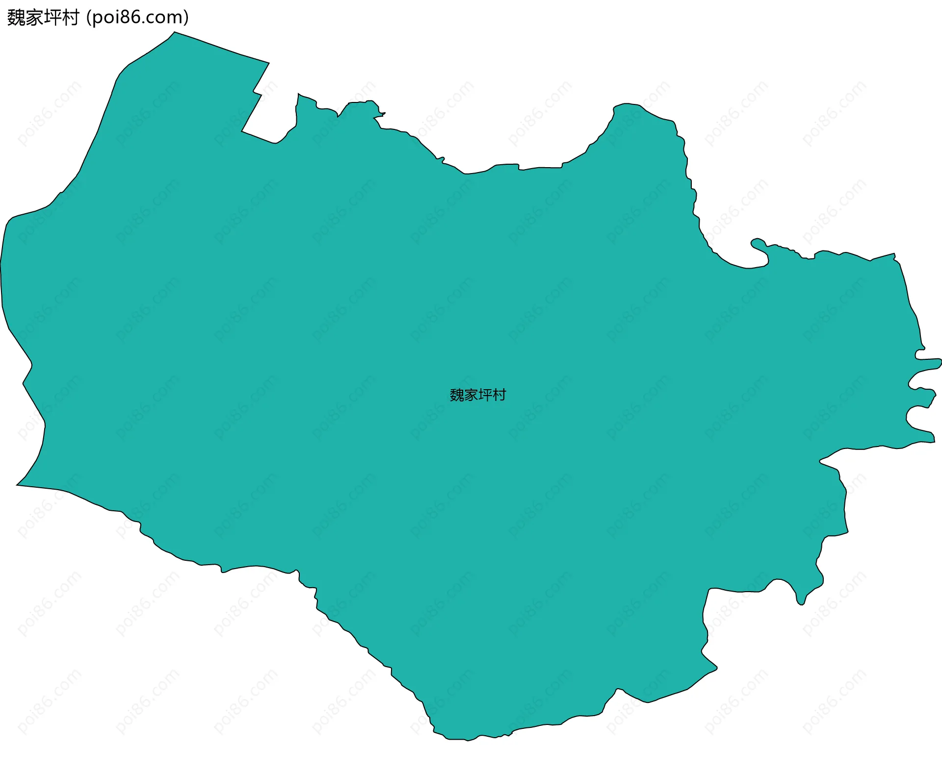 魏家坪村边界地图