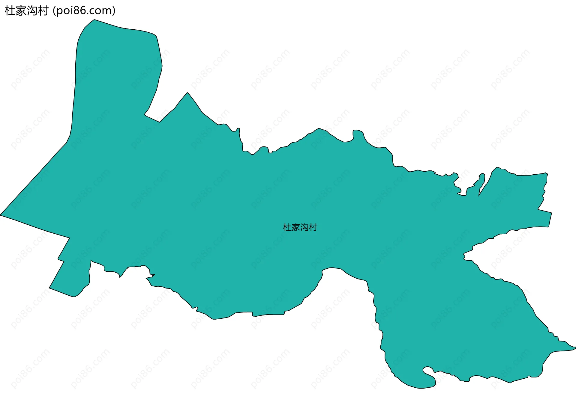 杜家沟村边界地图