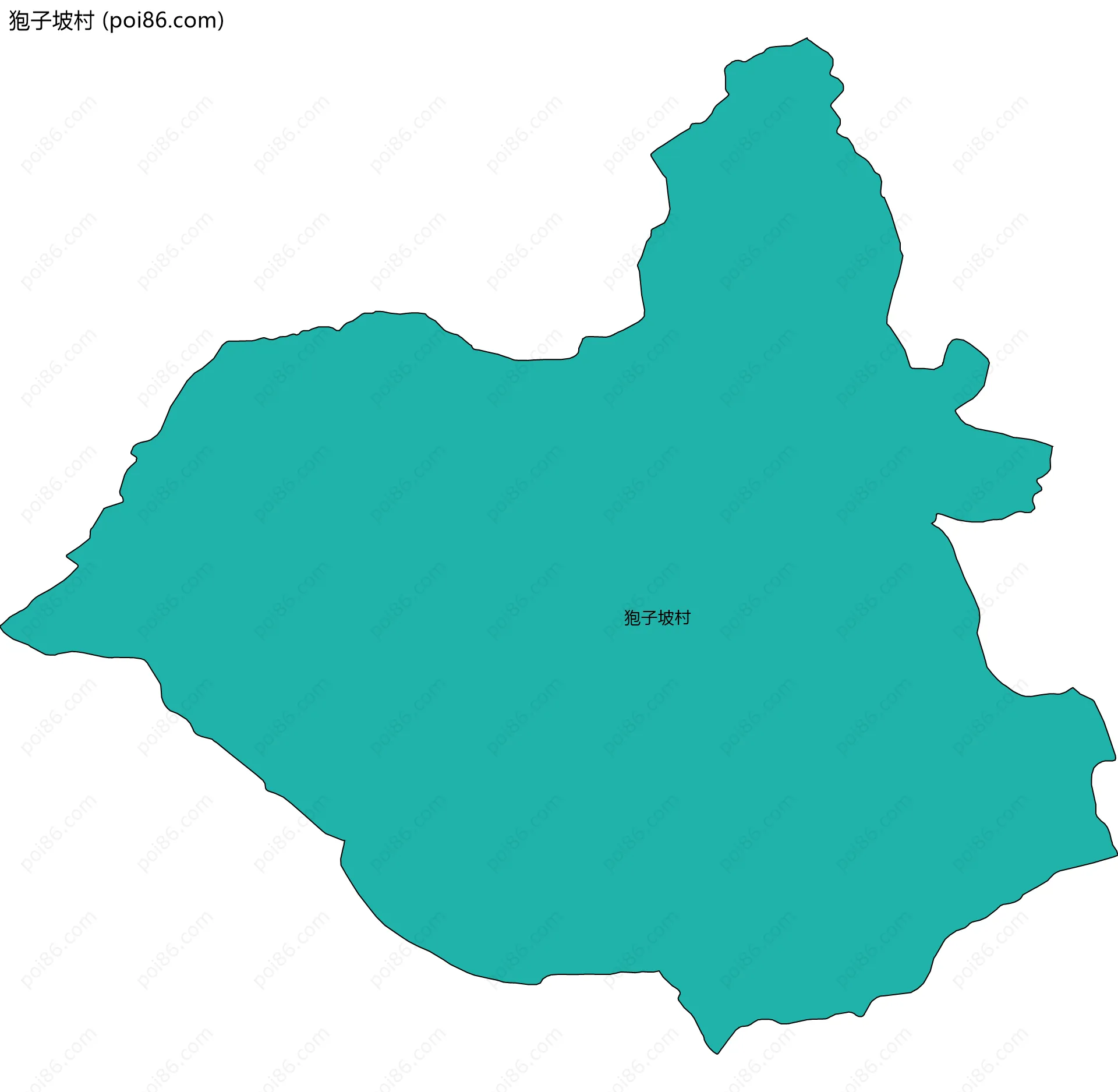 狍子坡村边界地图