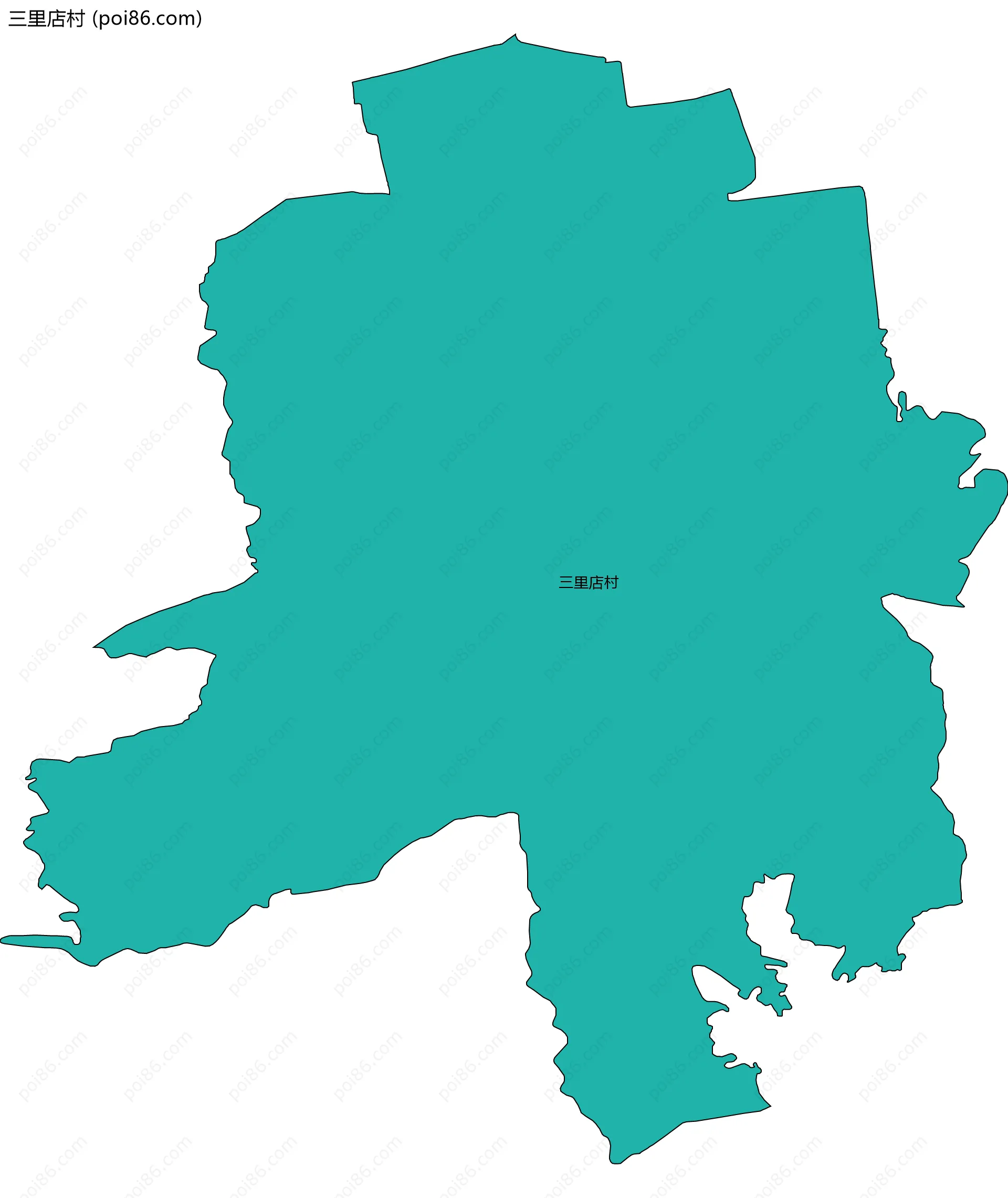三里店村边界地图