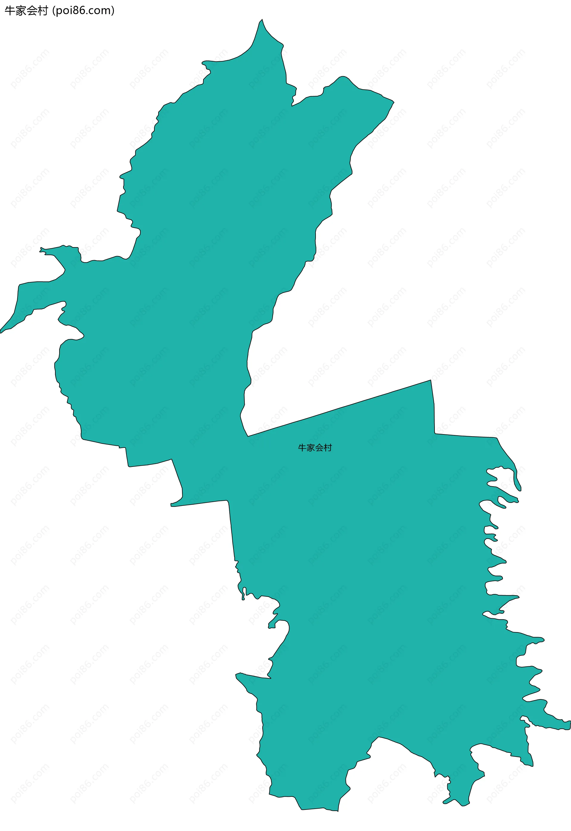 牛家会村边界地图