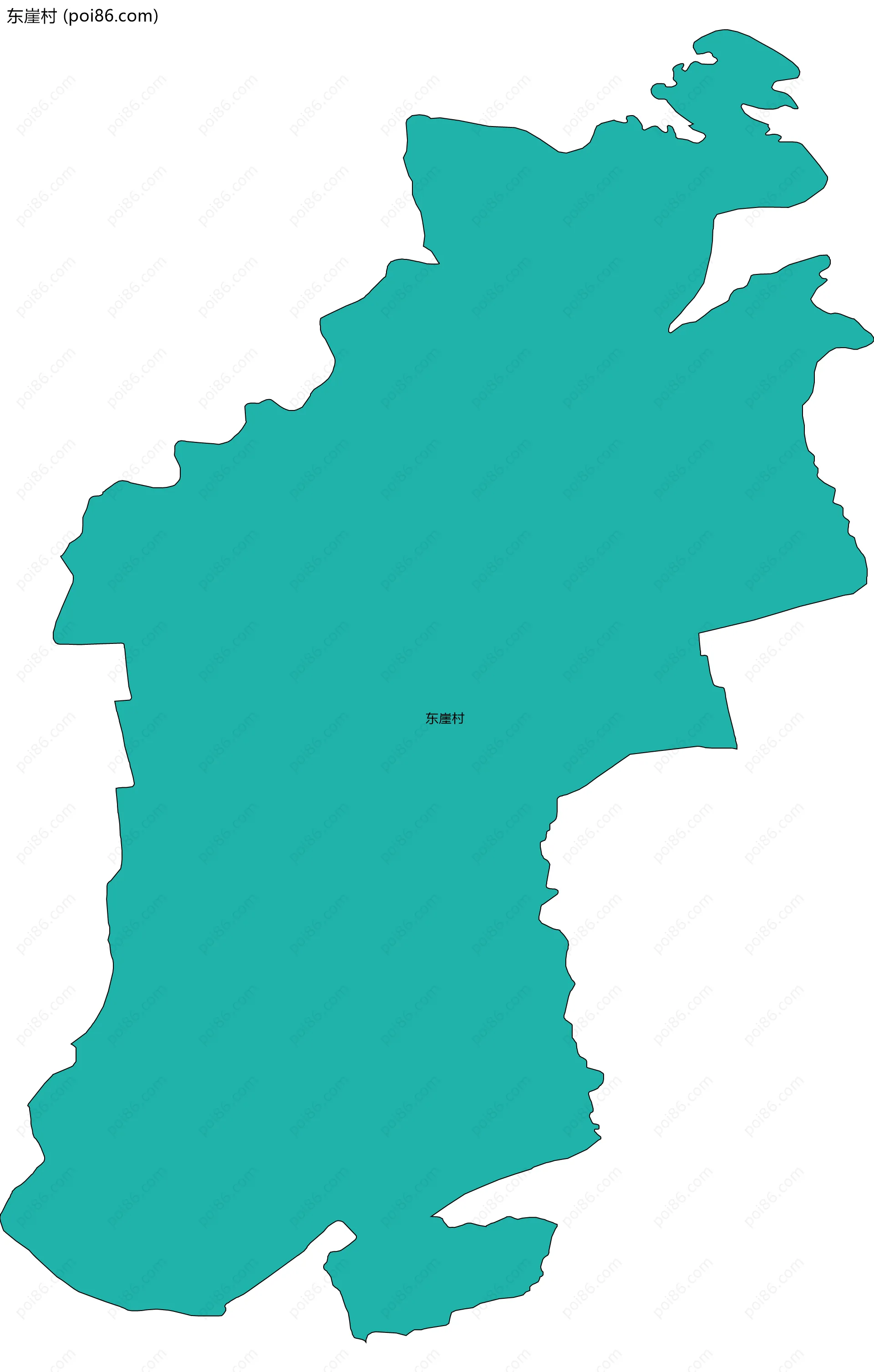东崖村边界地图
