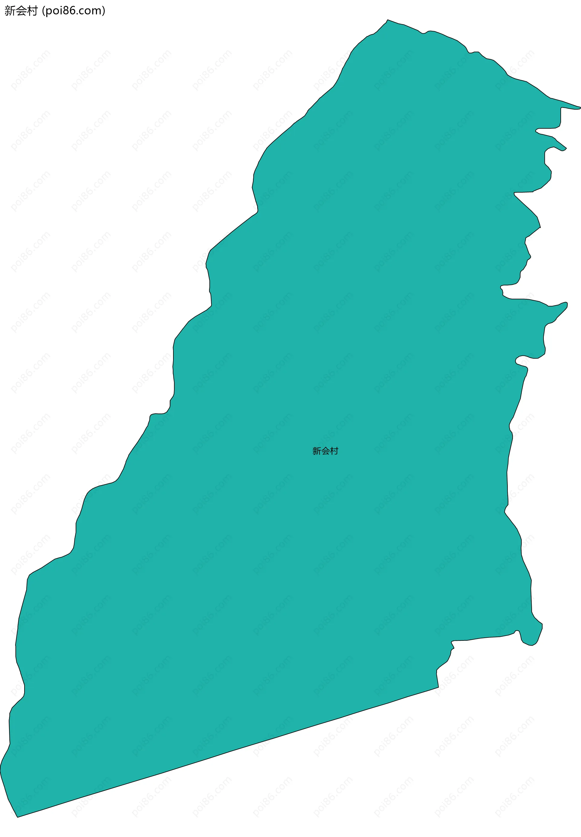 新会村边界地图