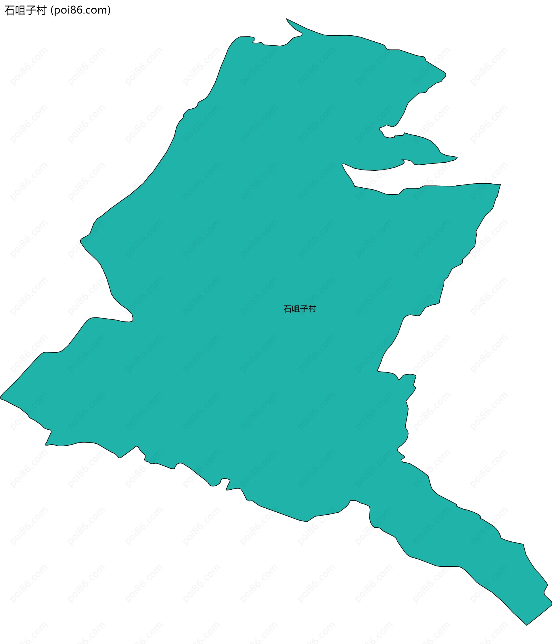 石咀子村边界地图