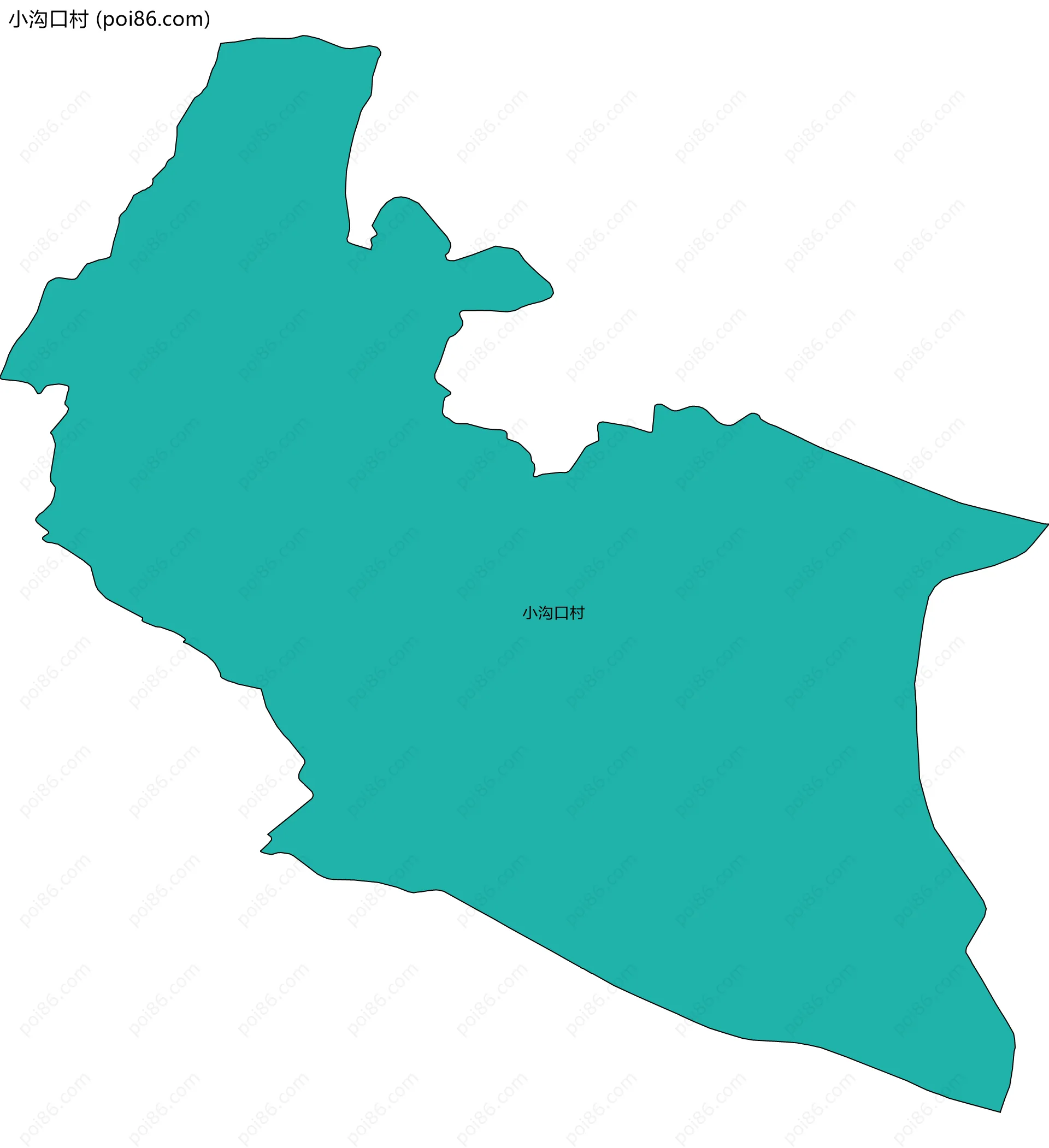 小沟口村边界地图