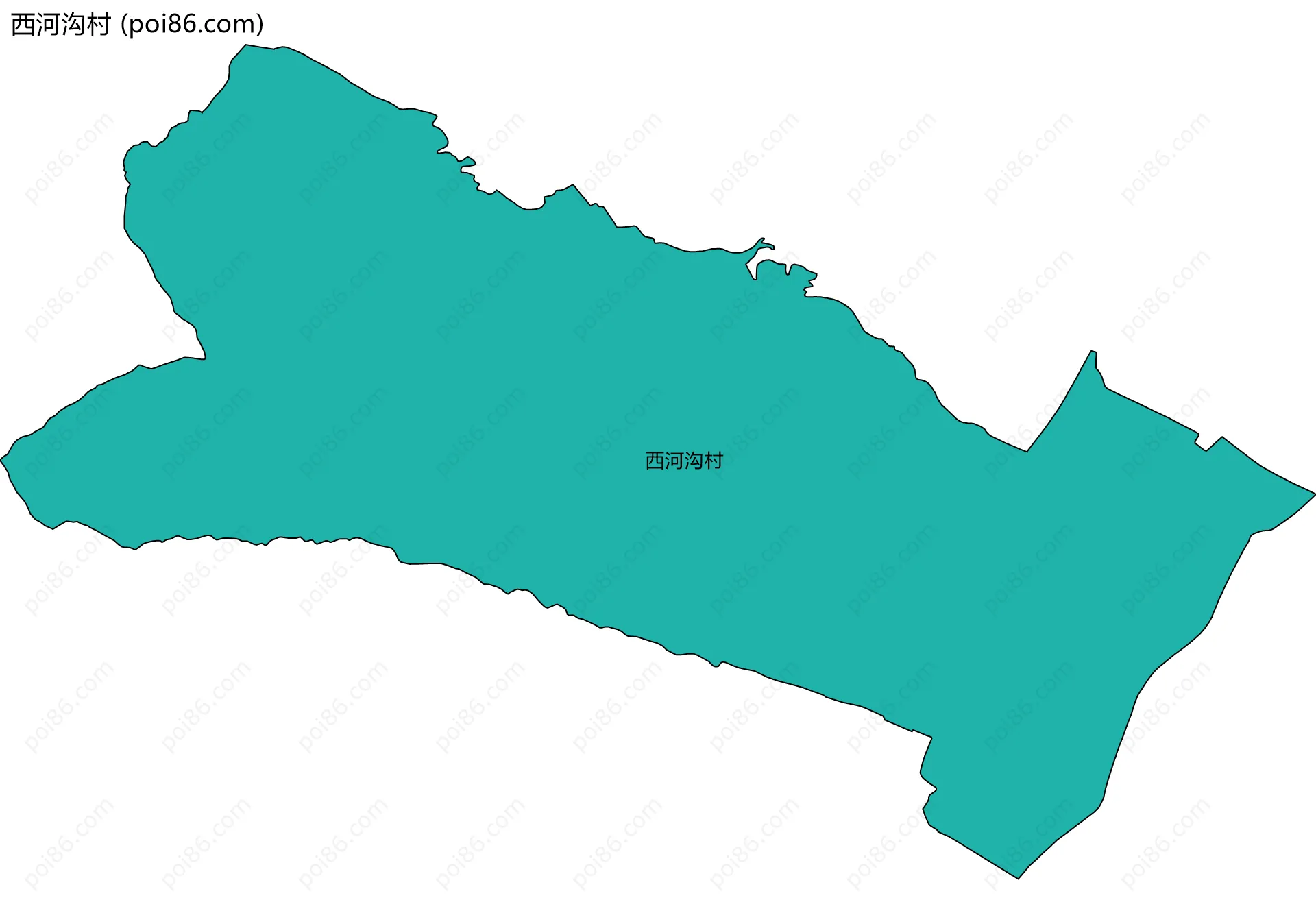 西河沟村边界地图