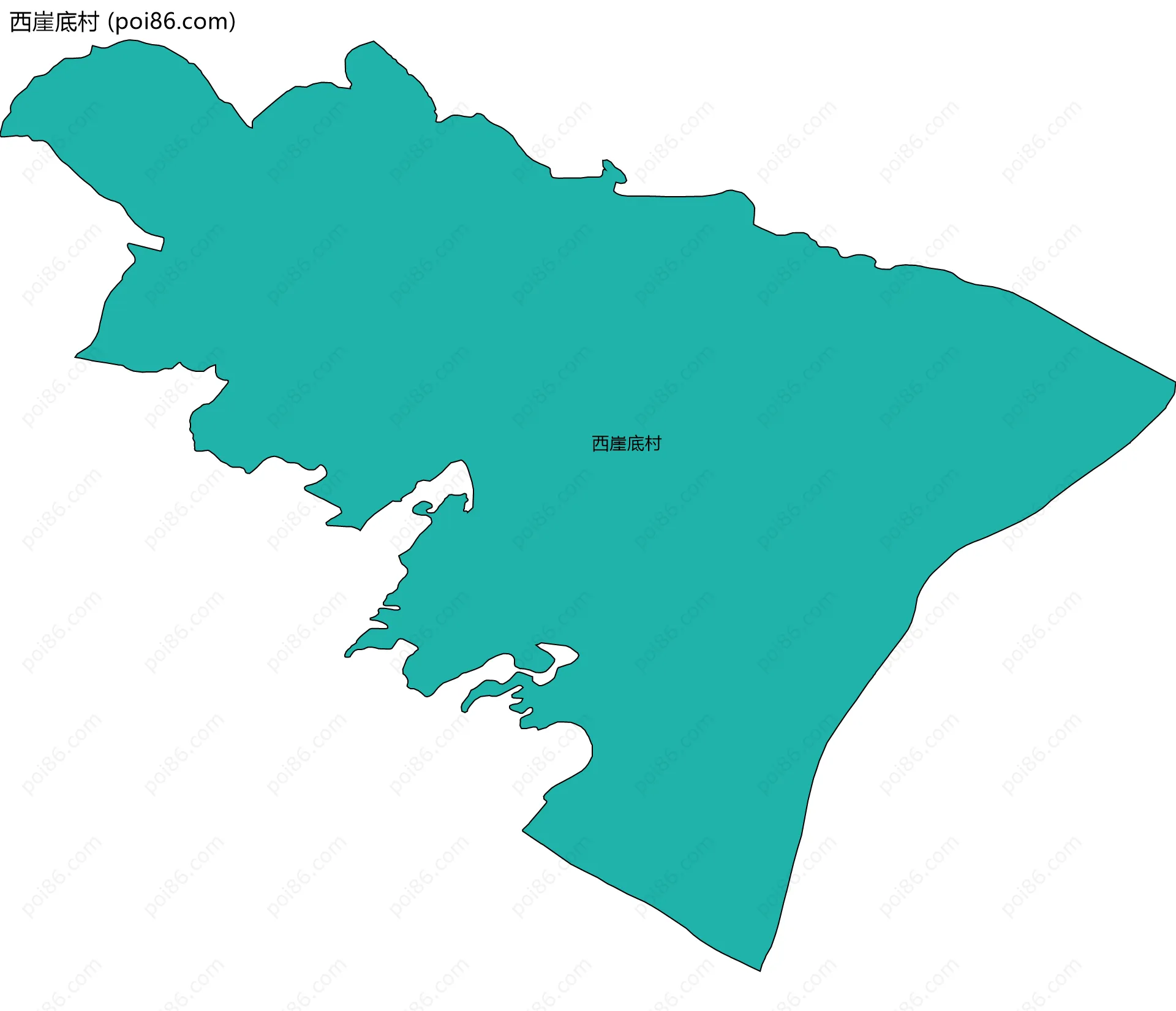 西崖底村边界地图
