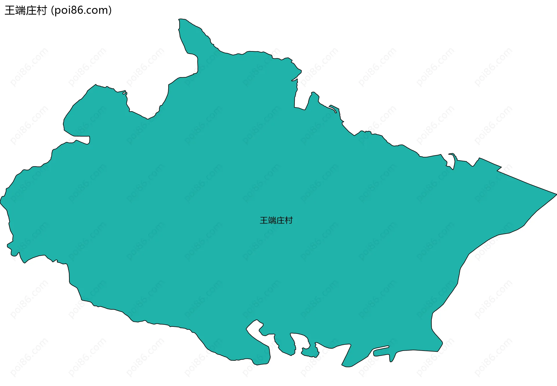 王端庄村边界地图