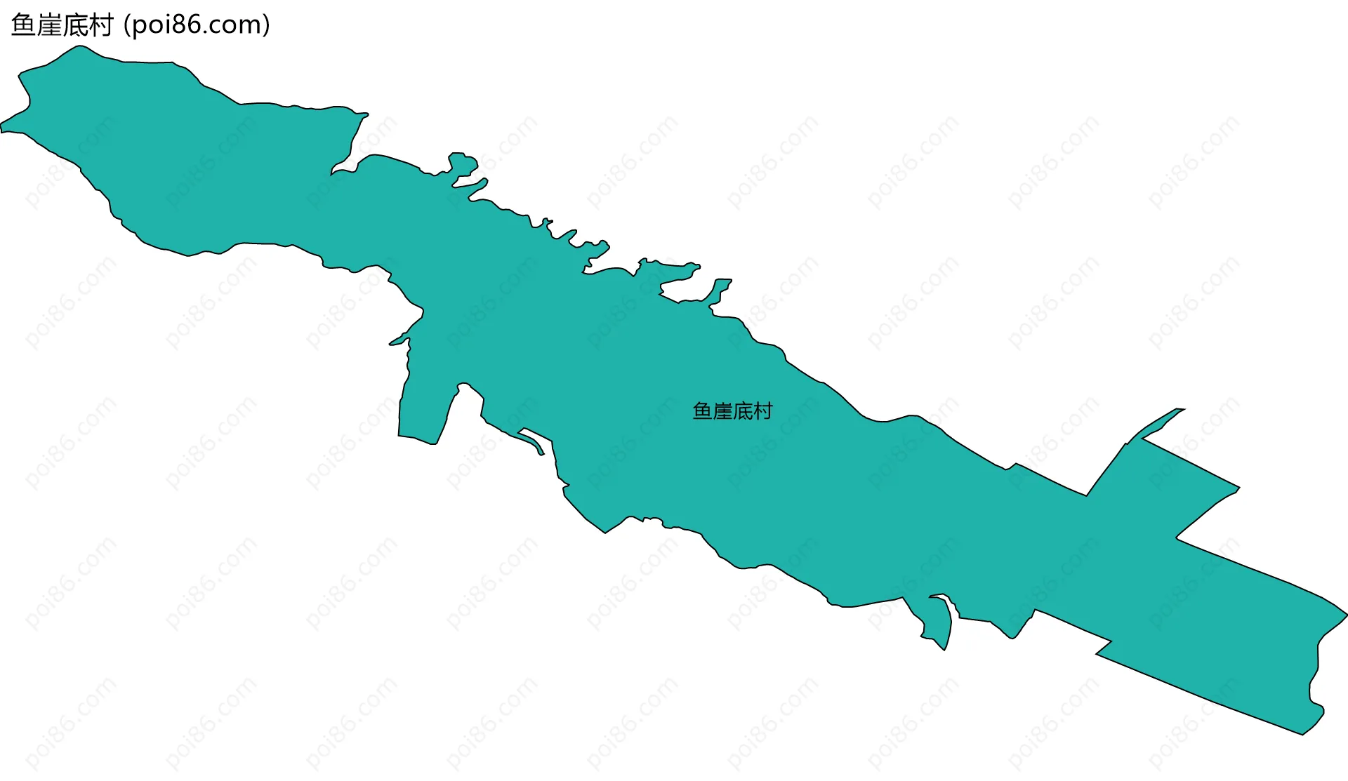 鱼崖底村边界地图