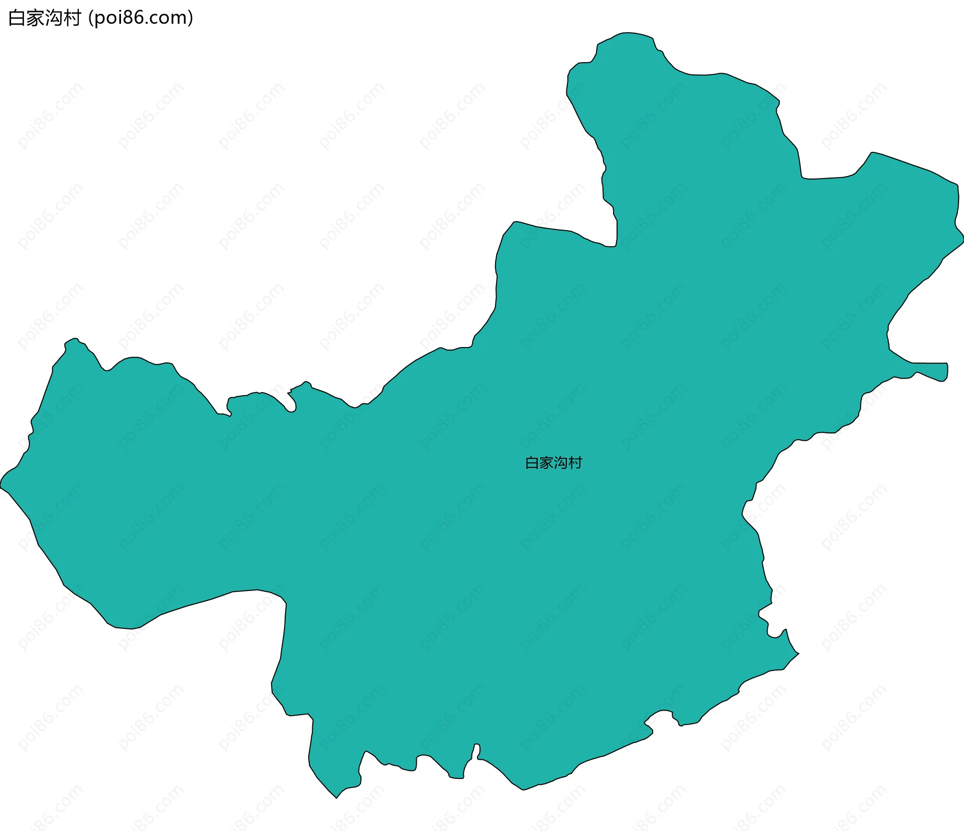 白家沟村边界地图