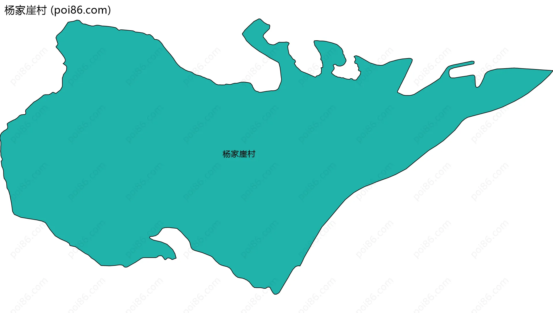 杨家崖村边界地图