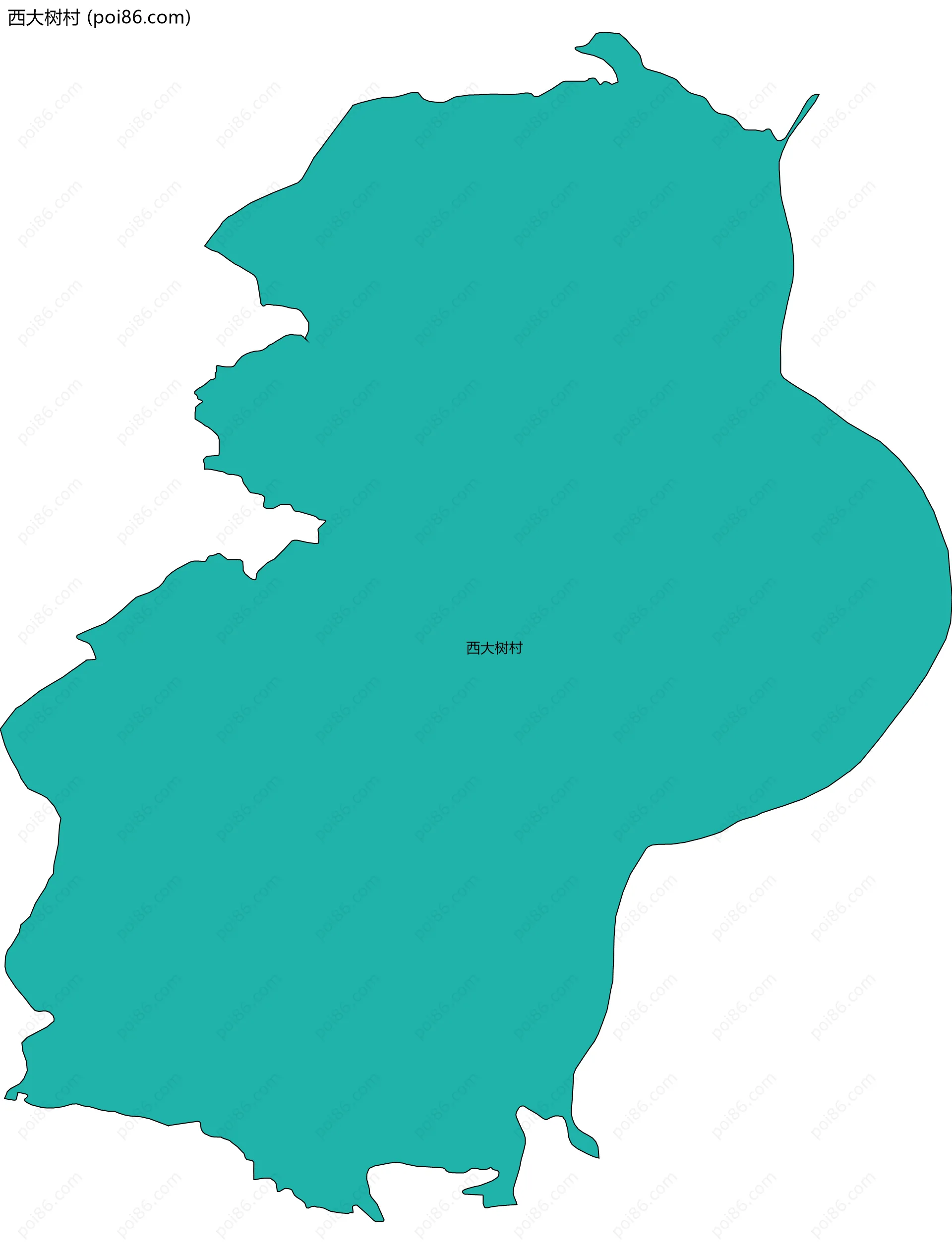 西大树村边界地图