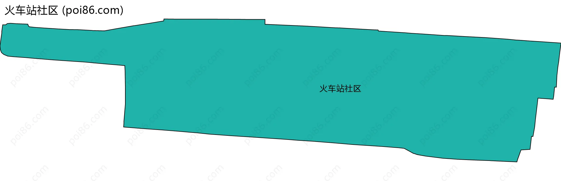火车站社区边界地图