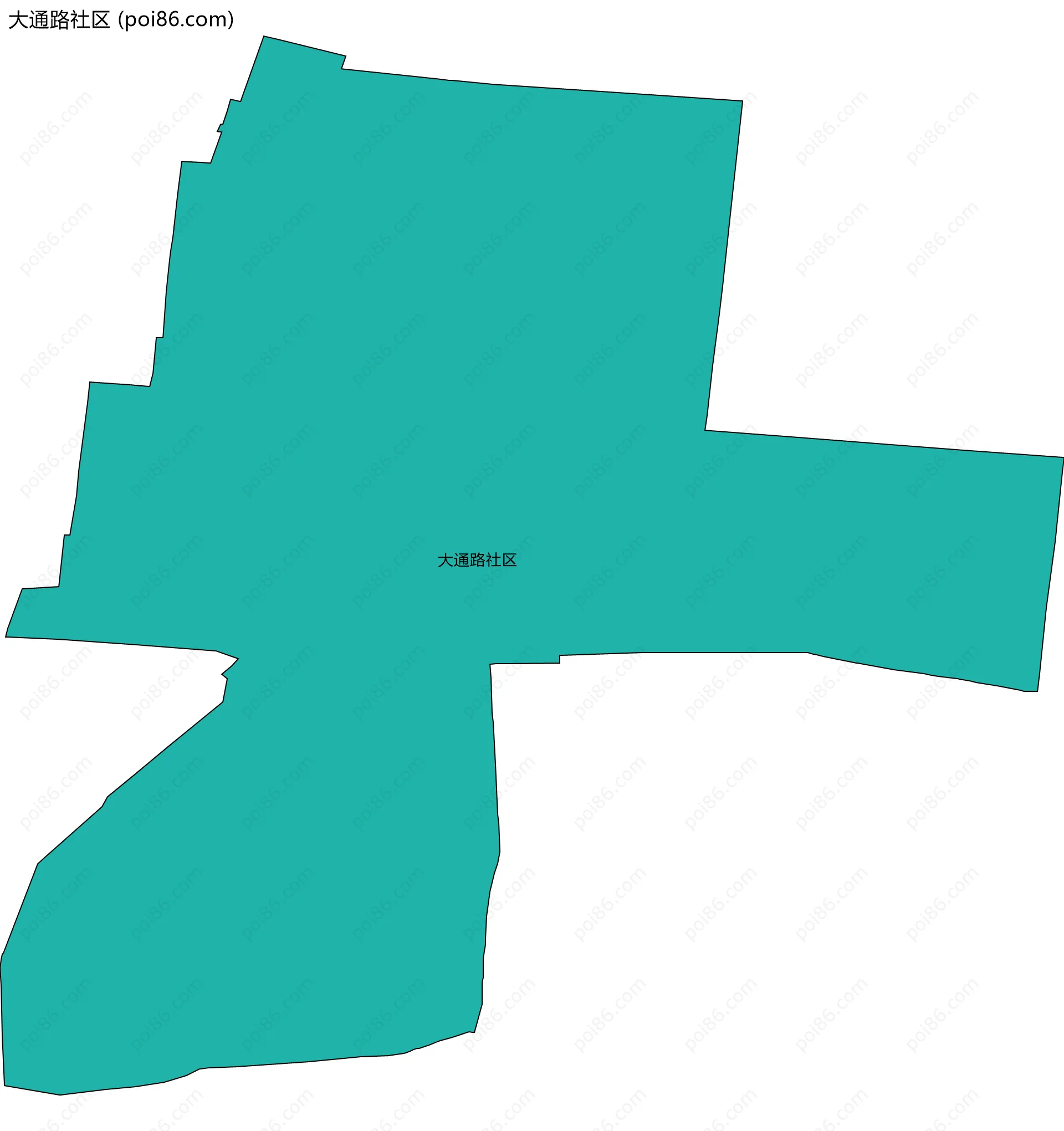 大通路社区边界地图