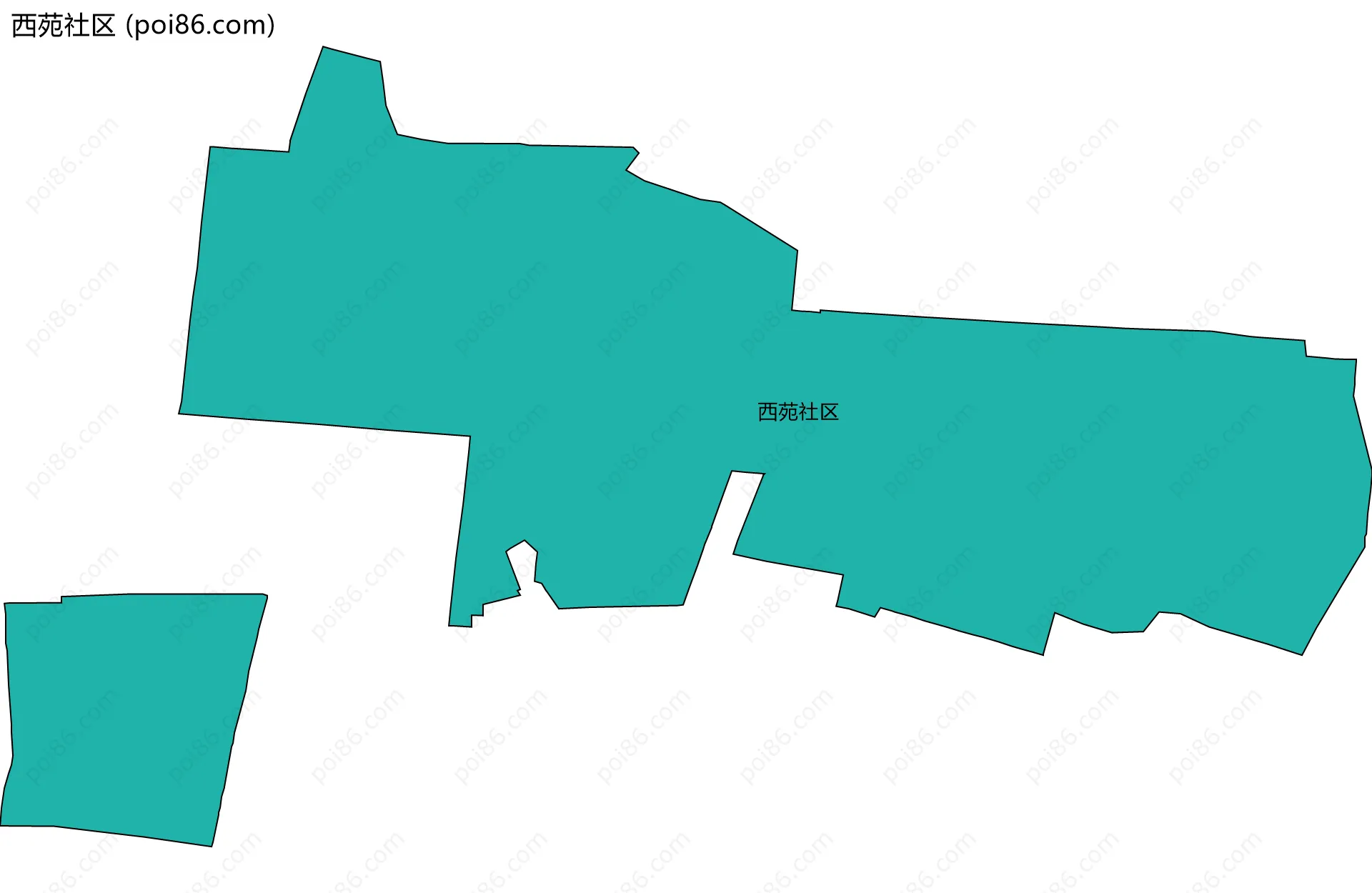 西苑社区边界地图