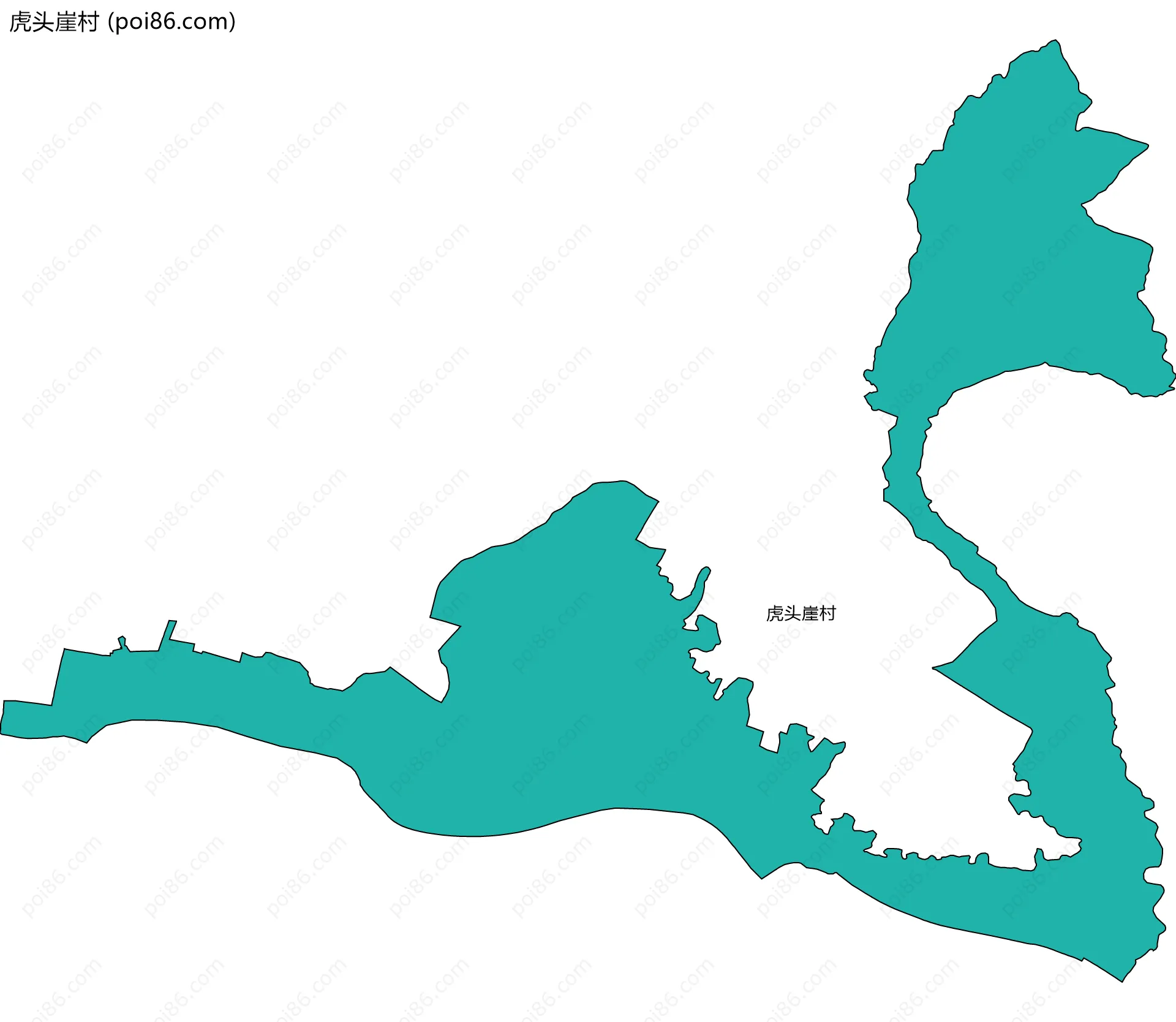 虎头崖村边界地图