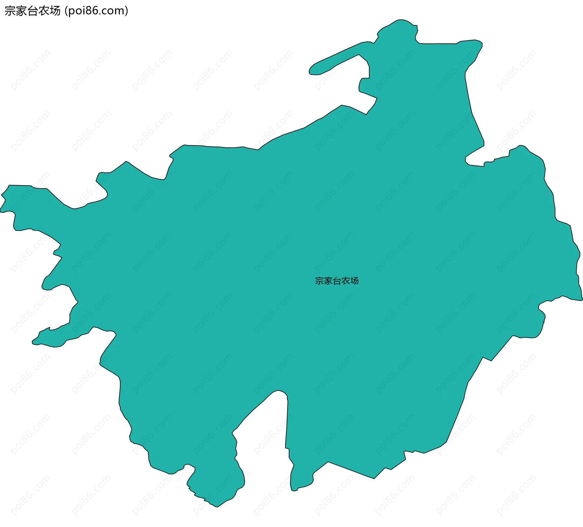 宗家台农场边界地图