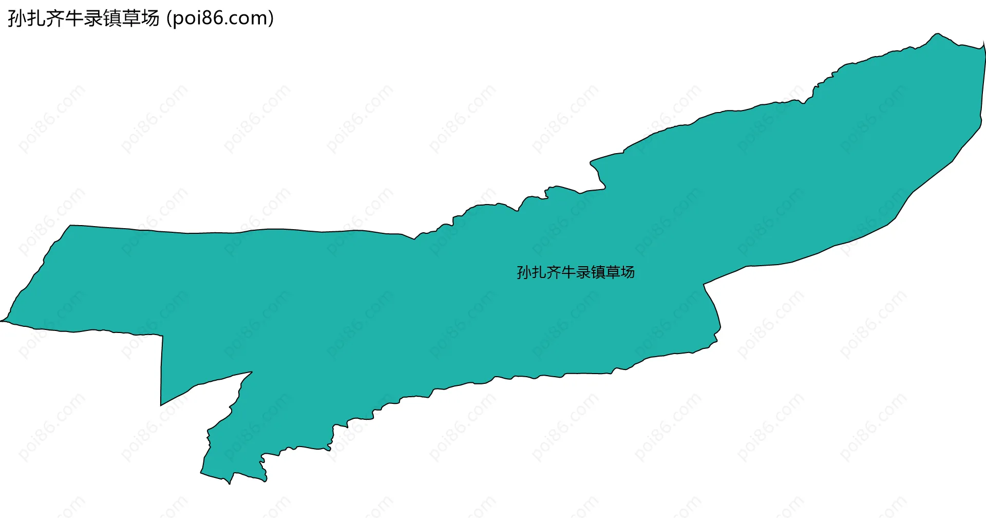 孙扎齐牛录镇草场边界地图