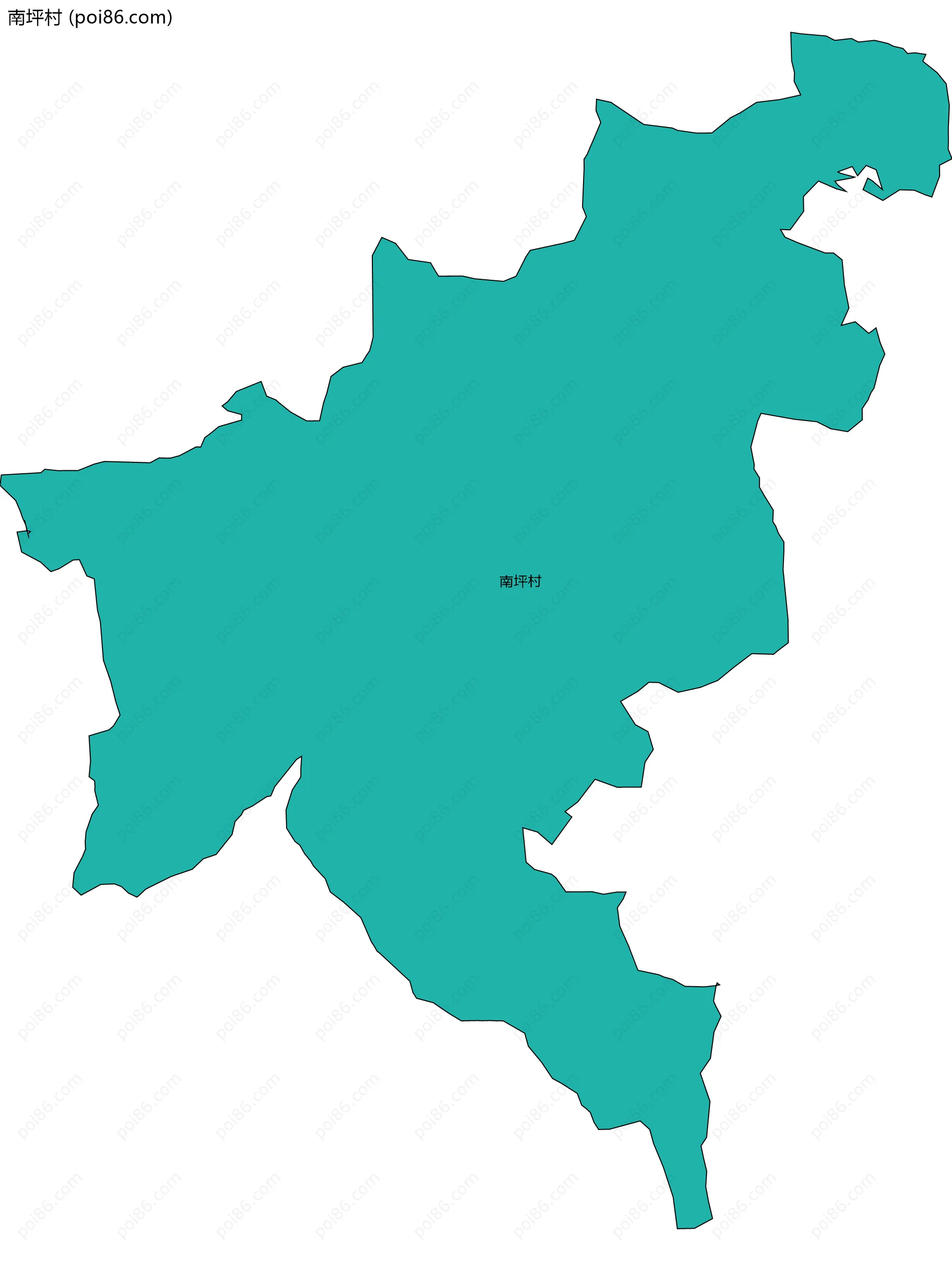 南坪村边界地图