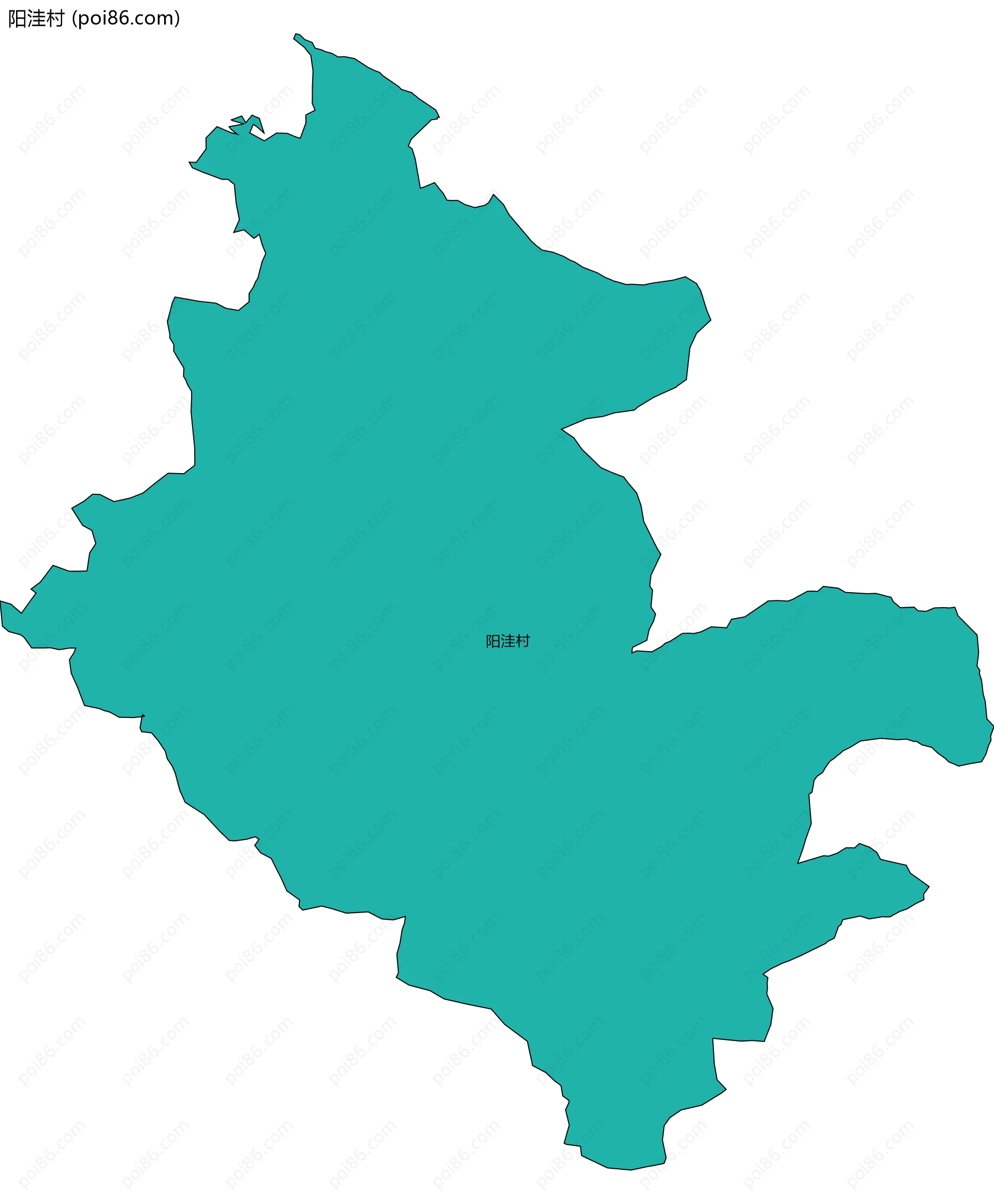 阳洼村边界地图